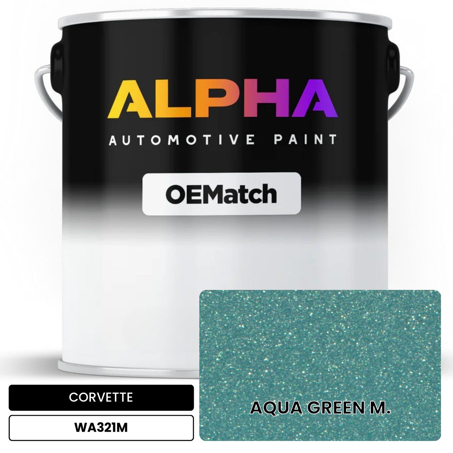 CORVETTE AQUA GREEN M. WA321M OEMatch Basecoat