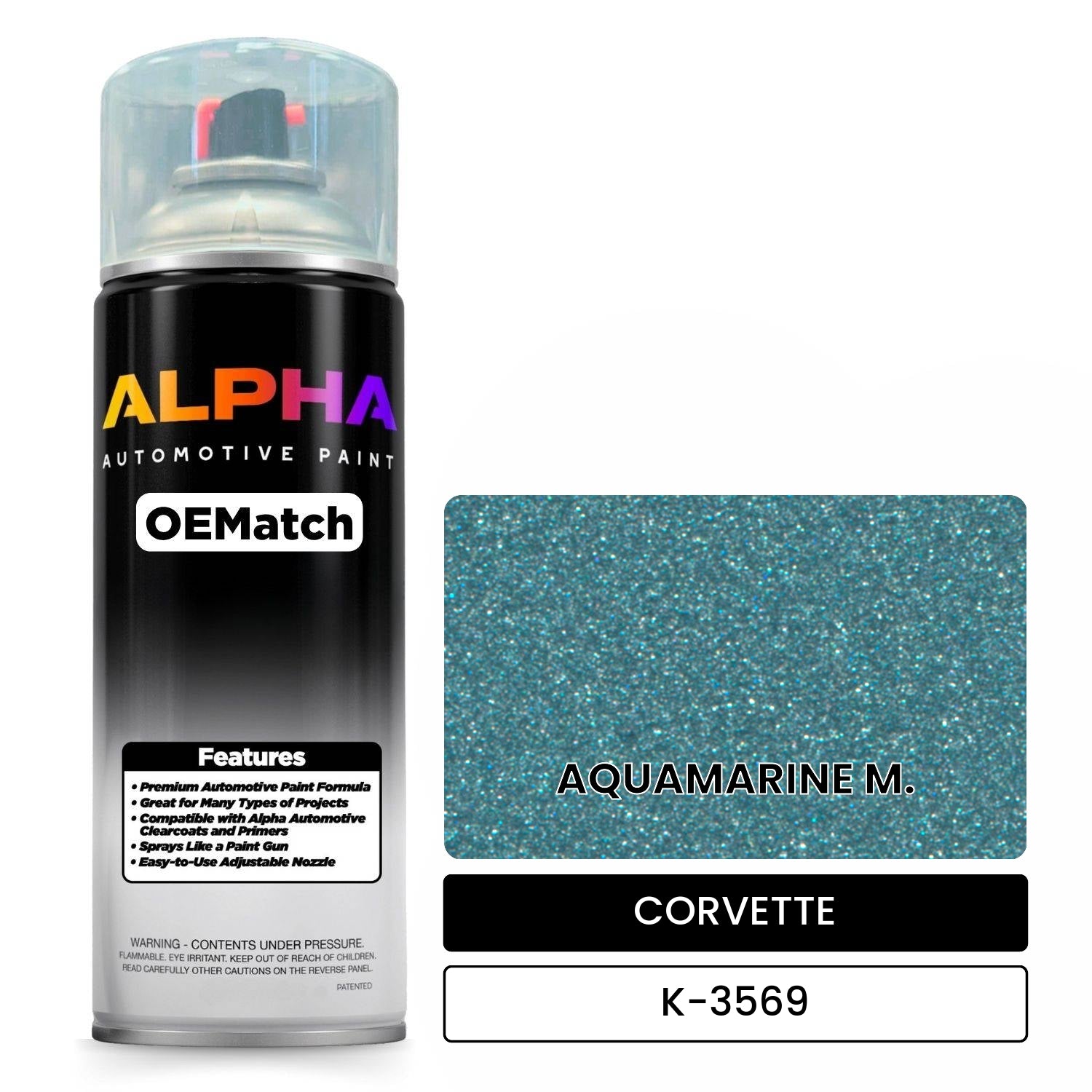 CORVETTE AQUAMARINE M. K-3569 OEMatch Spraycan
