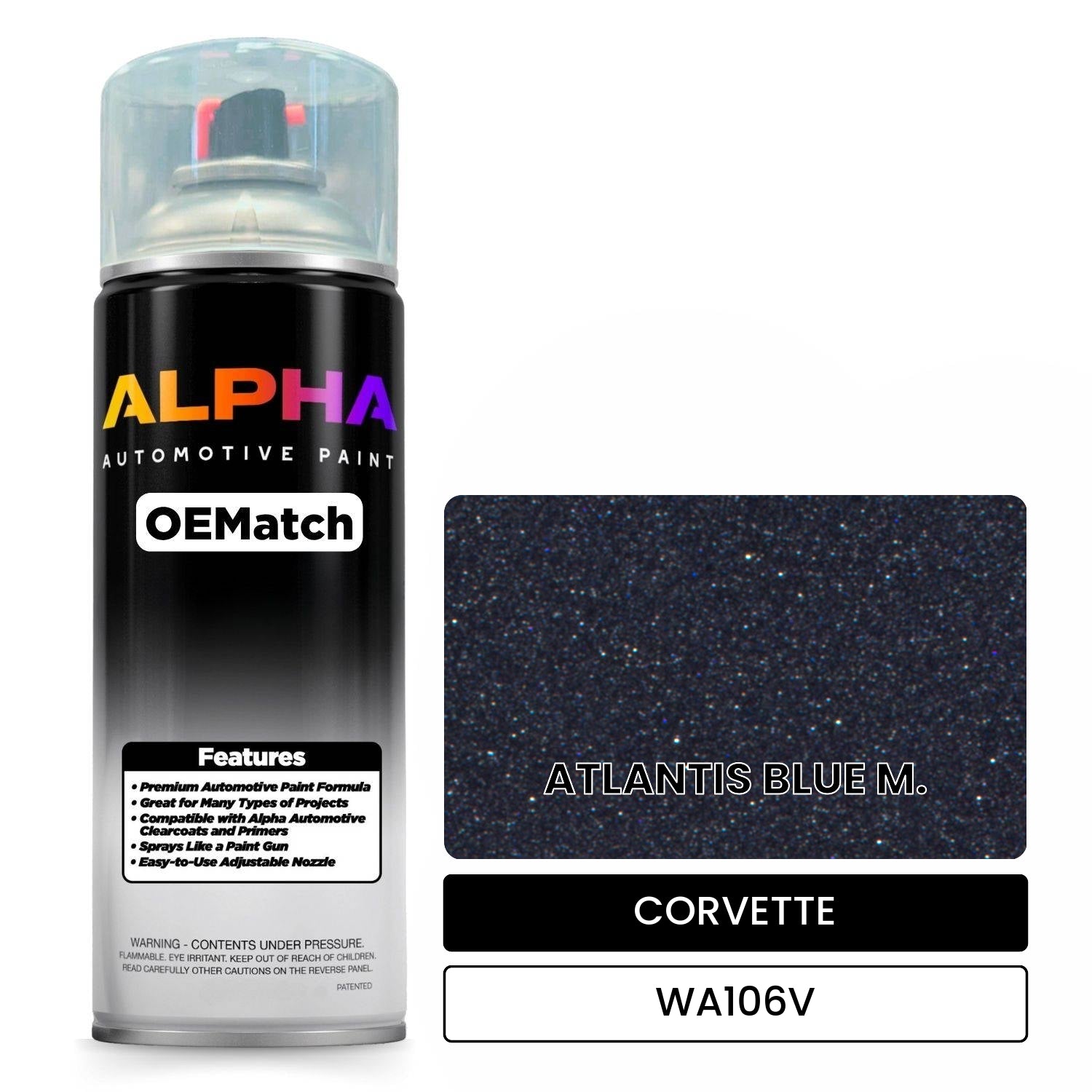 CORVETTE ATLANTIS BLUE M. WA106V OEMatch Spraycan