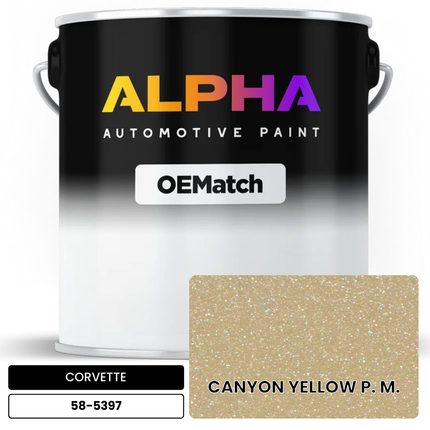 CORVETTE CANYON YELLOW P. M. 58-5397 OEMatch Basecoat