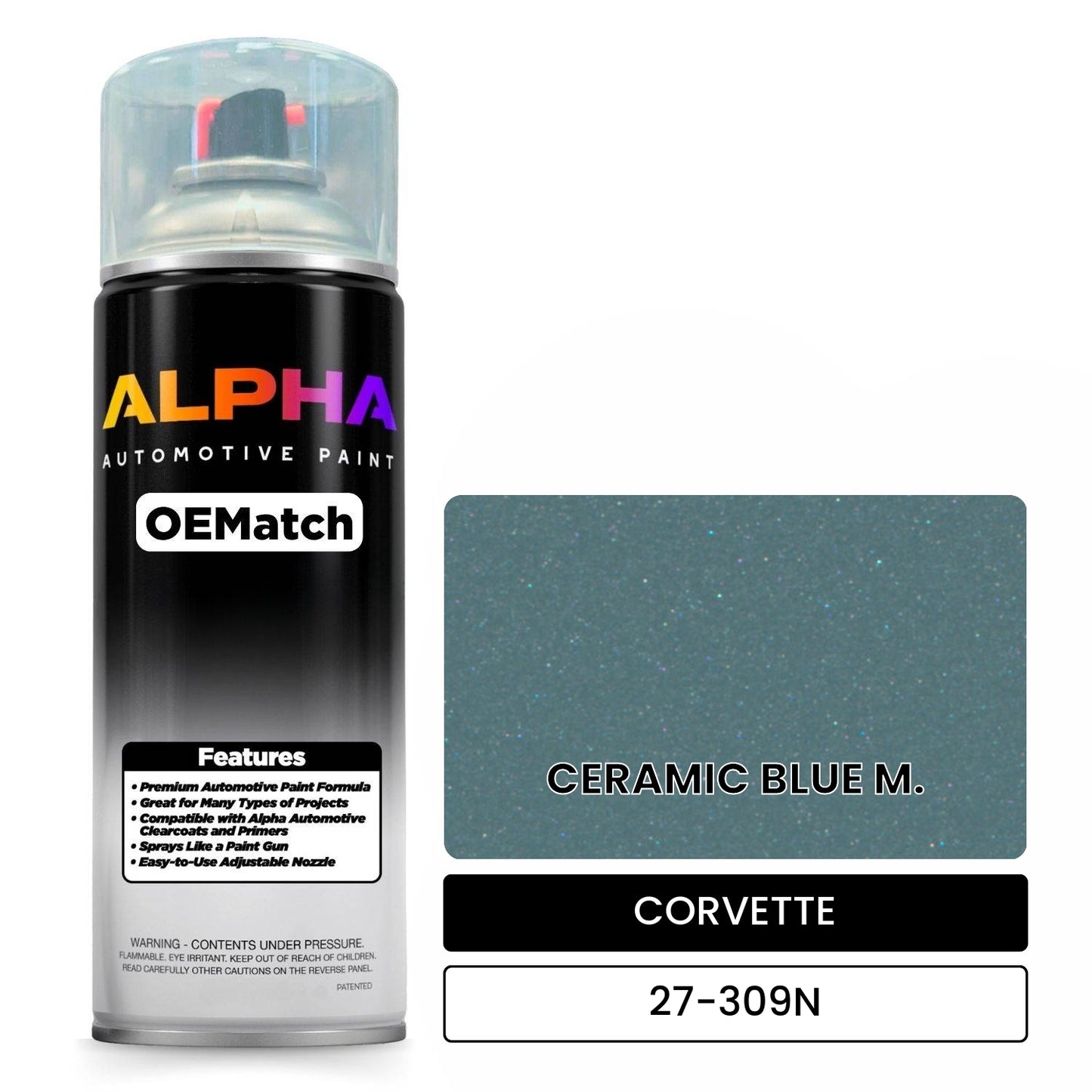 CORVETTE CERAMIC BLUE M. 27-309N OEMatch Spraycan