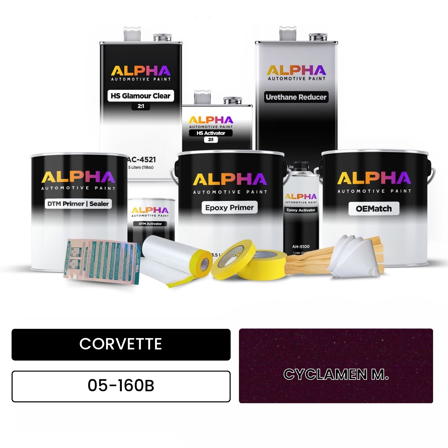 CORVETTE CYCLAMEN M. 05-160B OEMatch Vehicle Paint Kit