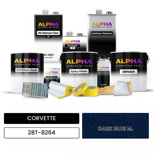 CORVETTE DARK BLUE M. 28T-8264 OEMatch Vehicle Paint Kit