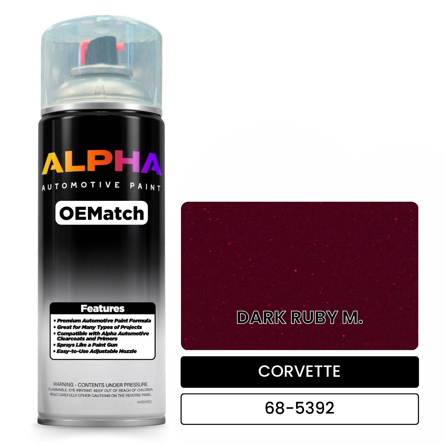 CORVETTE DARK RUBY M. 68-5392 OEMatch Spraycan
