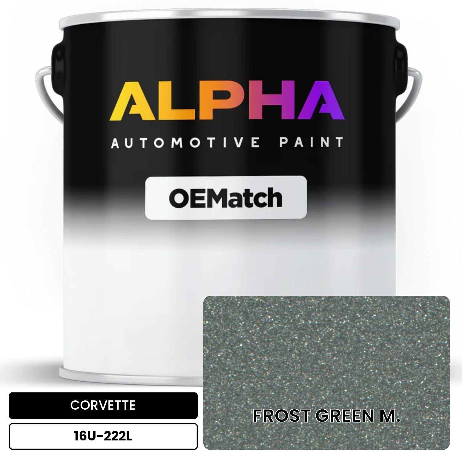 CORVETTE FROST GREEN M. 16U-222L OEMatch Basecoat