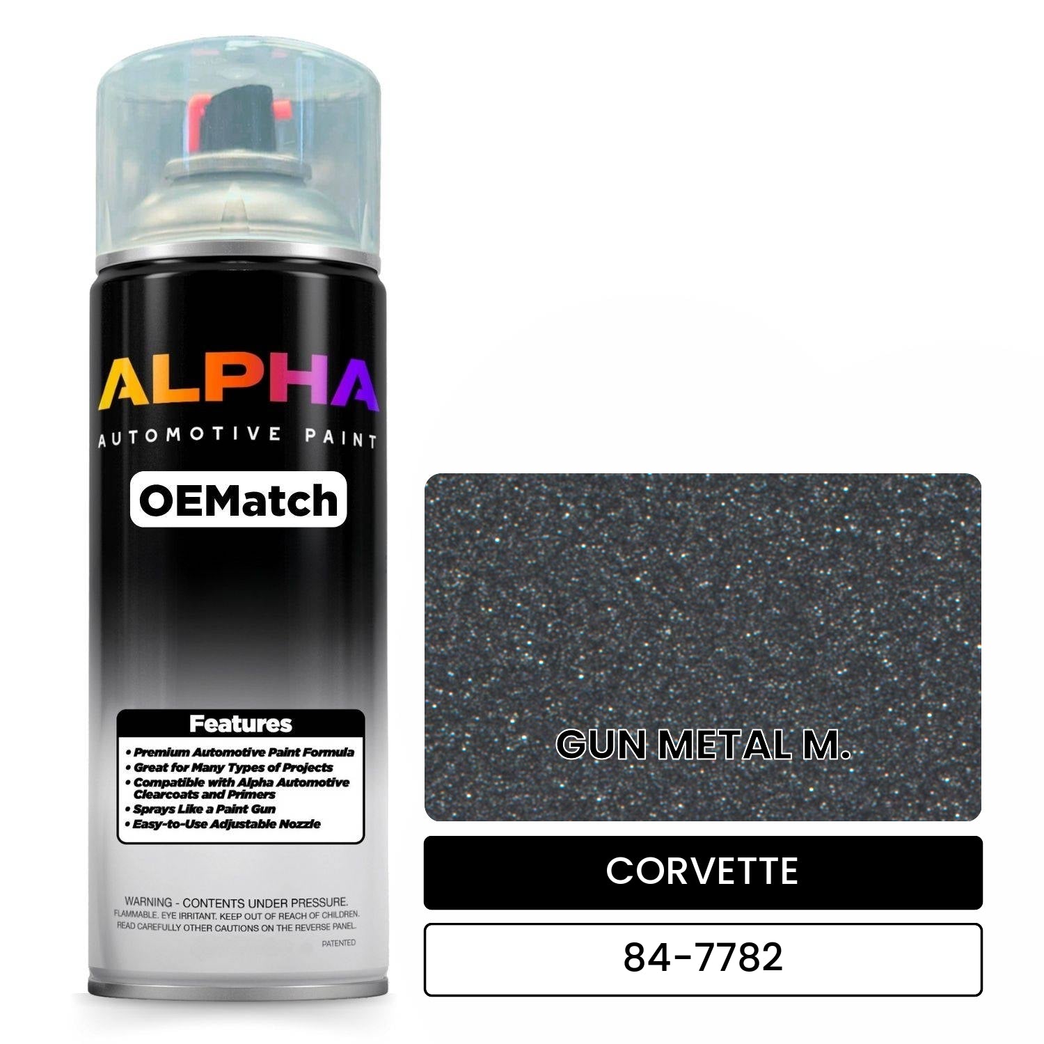 CORVETTE GUN METAL M. 84-7782 OEMatch Spraycan
