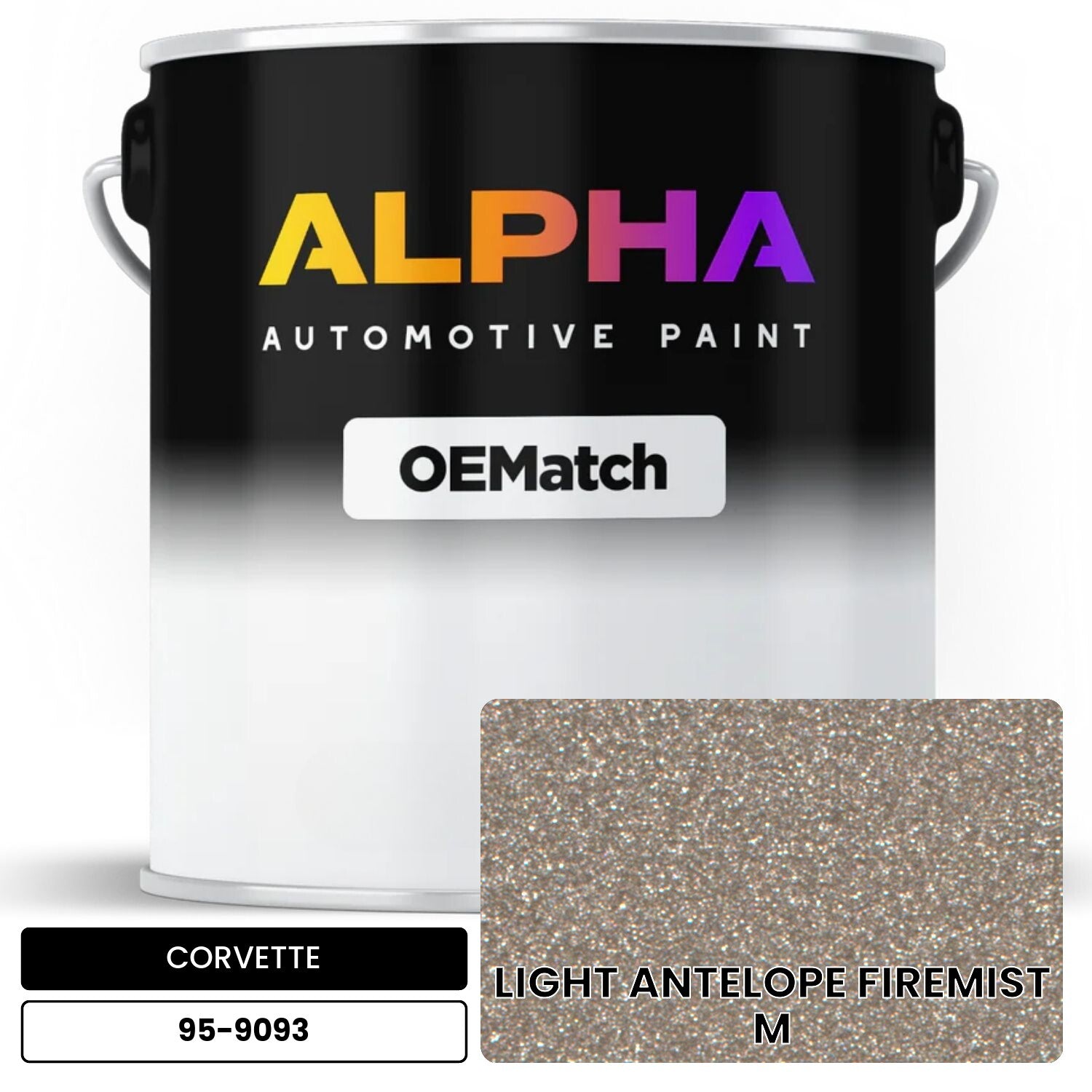CORVETTE LIGHT ANTELOPE FIREMIST M 95-9093 OEMatch Basecoat