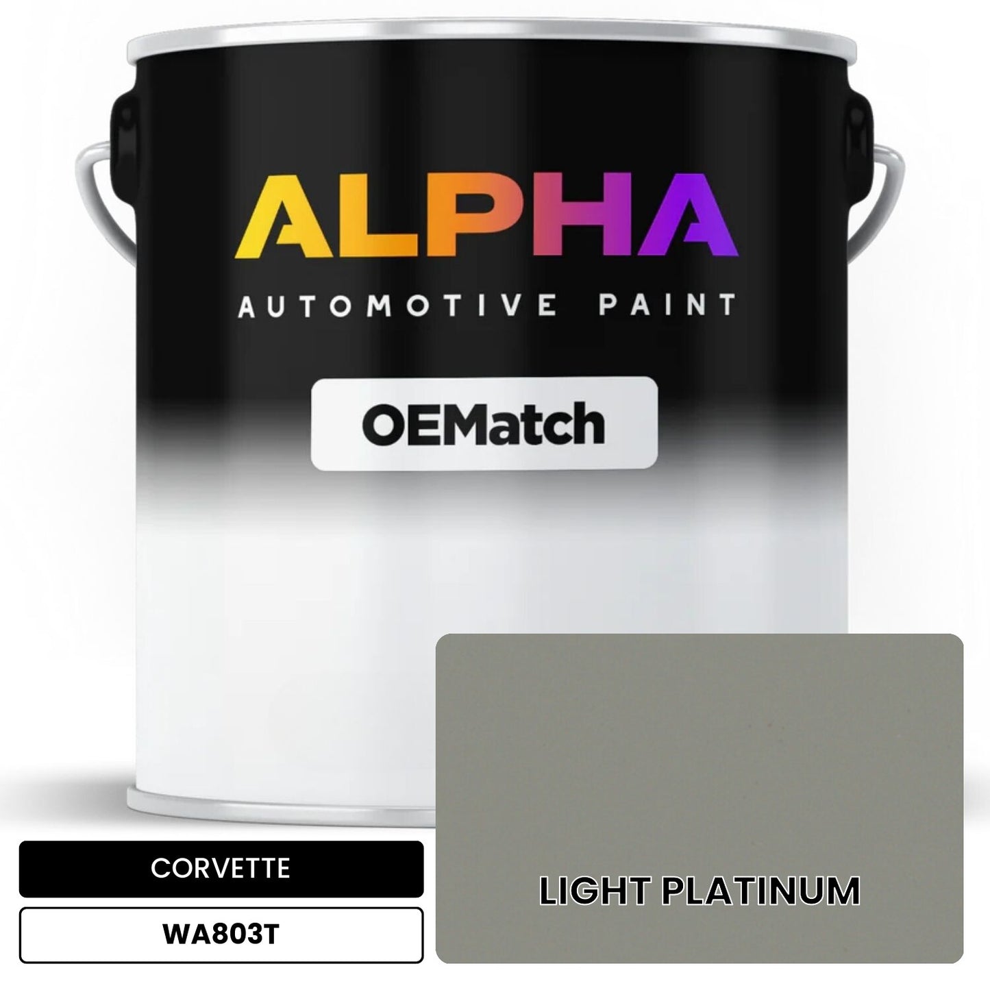 CORVETTE LIGHT PLATINUM WA803T OEMatch Basecoat