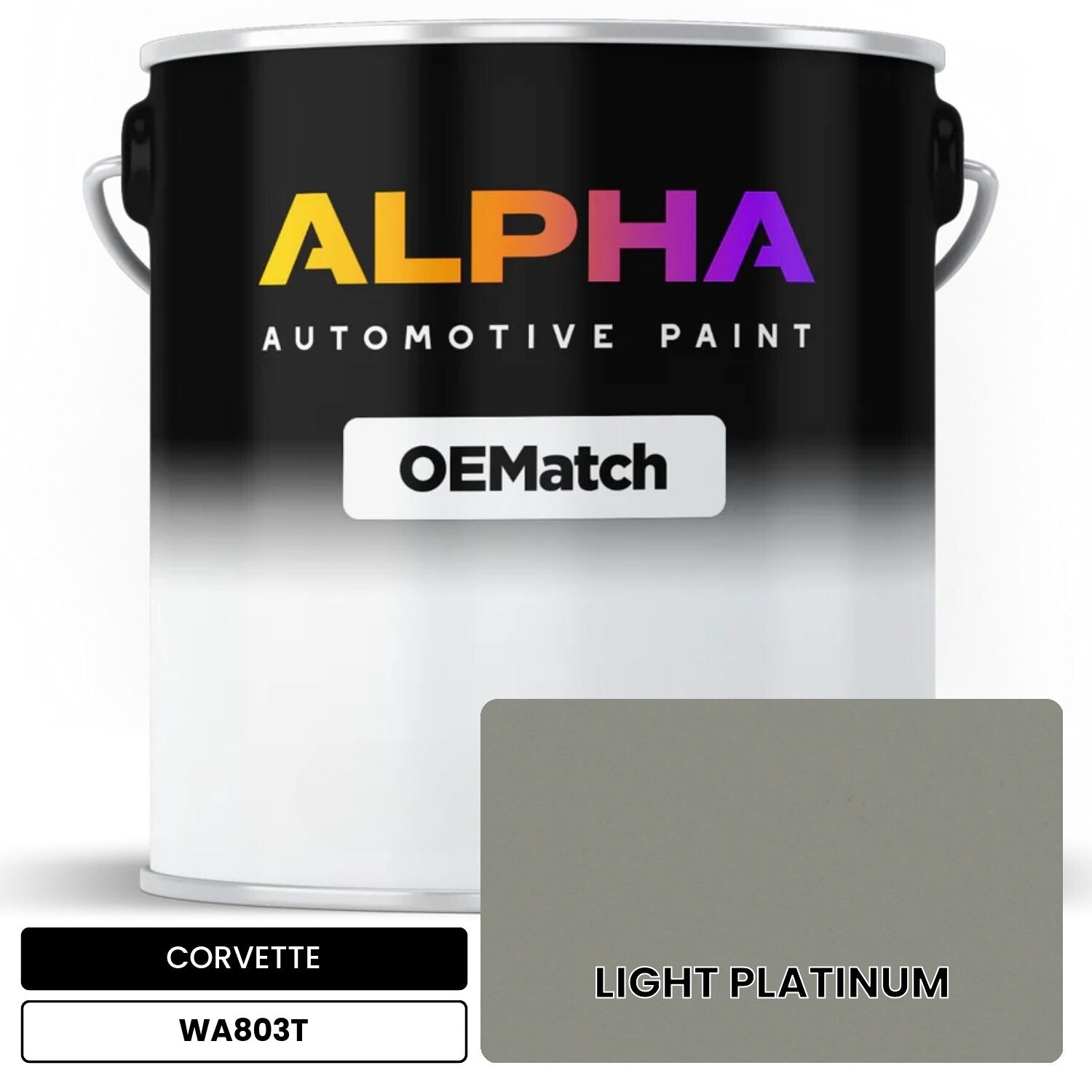 CORVETTE LIGHT PLATINUM WA803T OEMatch Basecoat