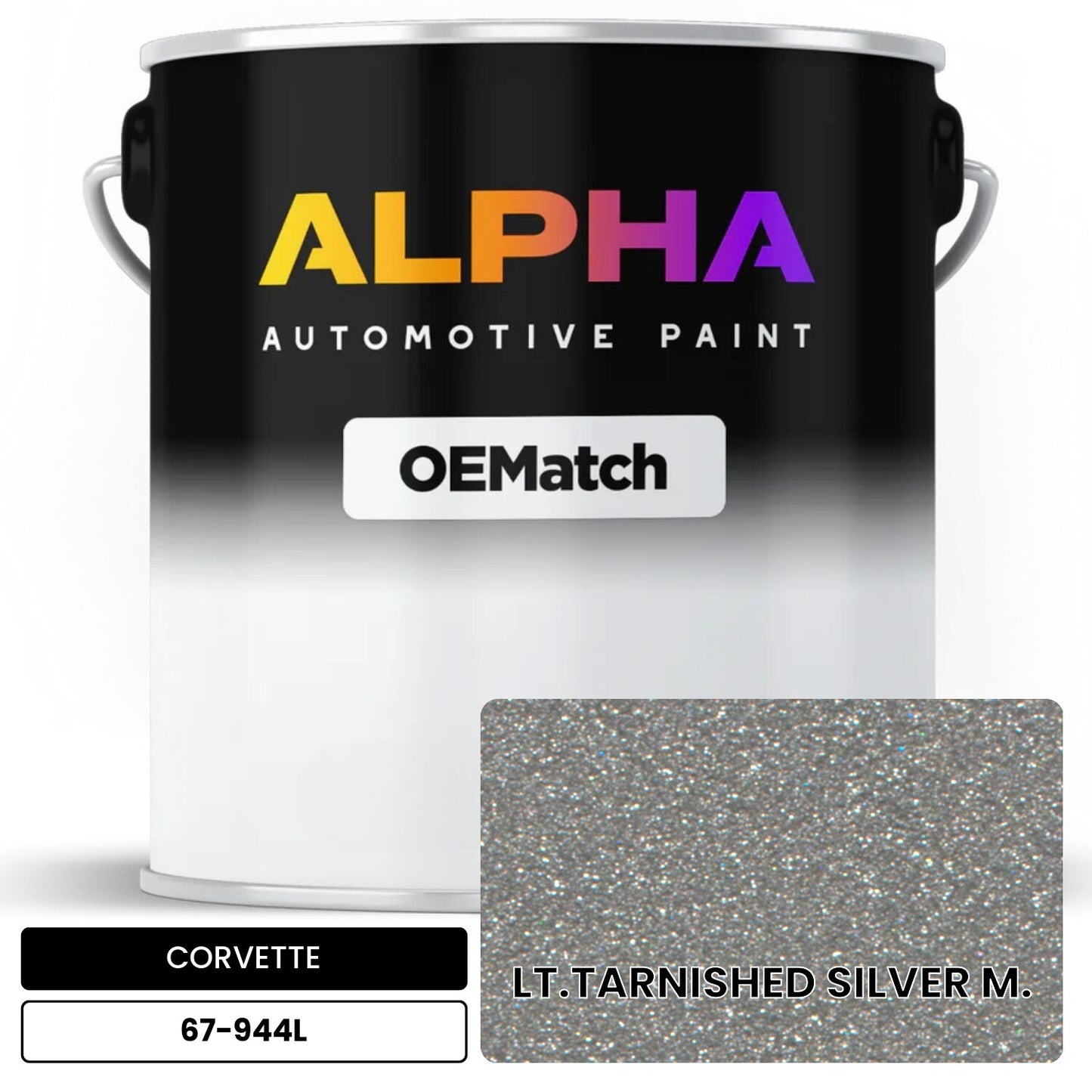 CORVETTE LT.TARNISHED SILVER M. 67-944L OEMatch Basecoat
