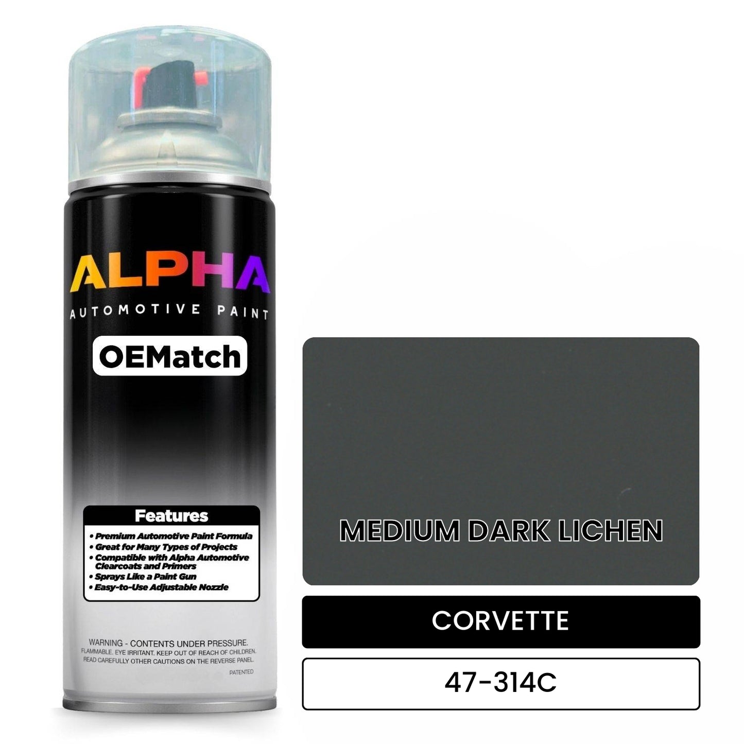 CORVETTE MEDIUM DARK LICHEN 47-314C OEMatch Spraycan