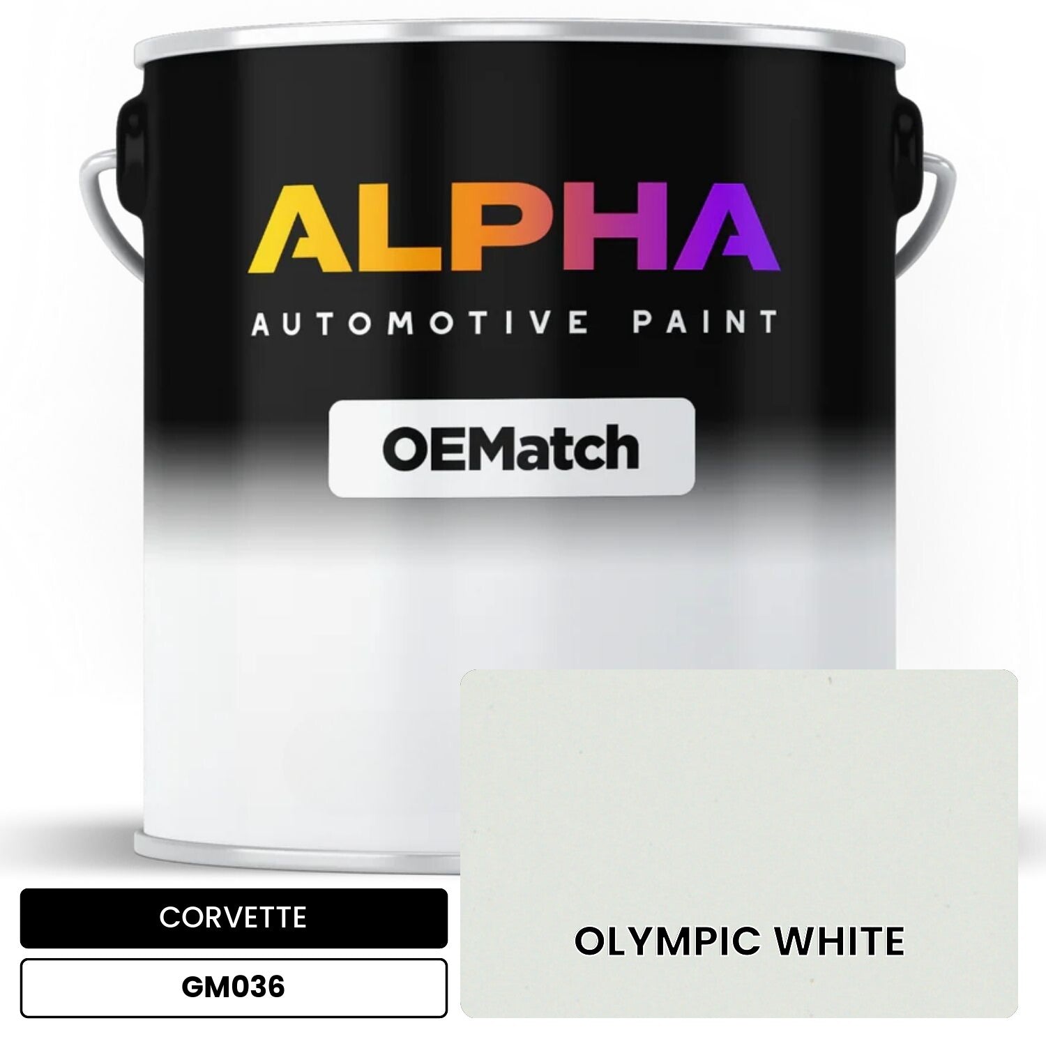 CORVETTE OLYMPIC WHITE GM036 OEMatch Basecoat