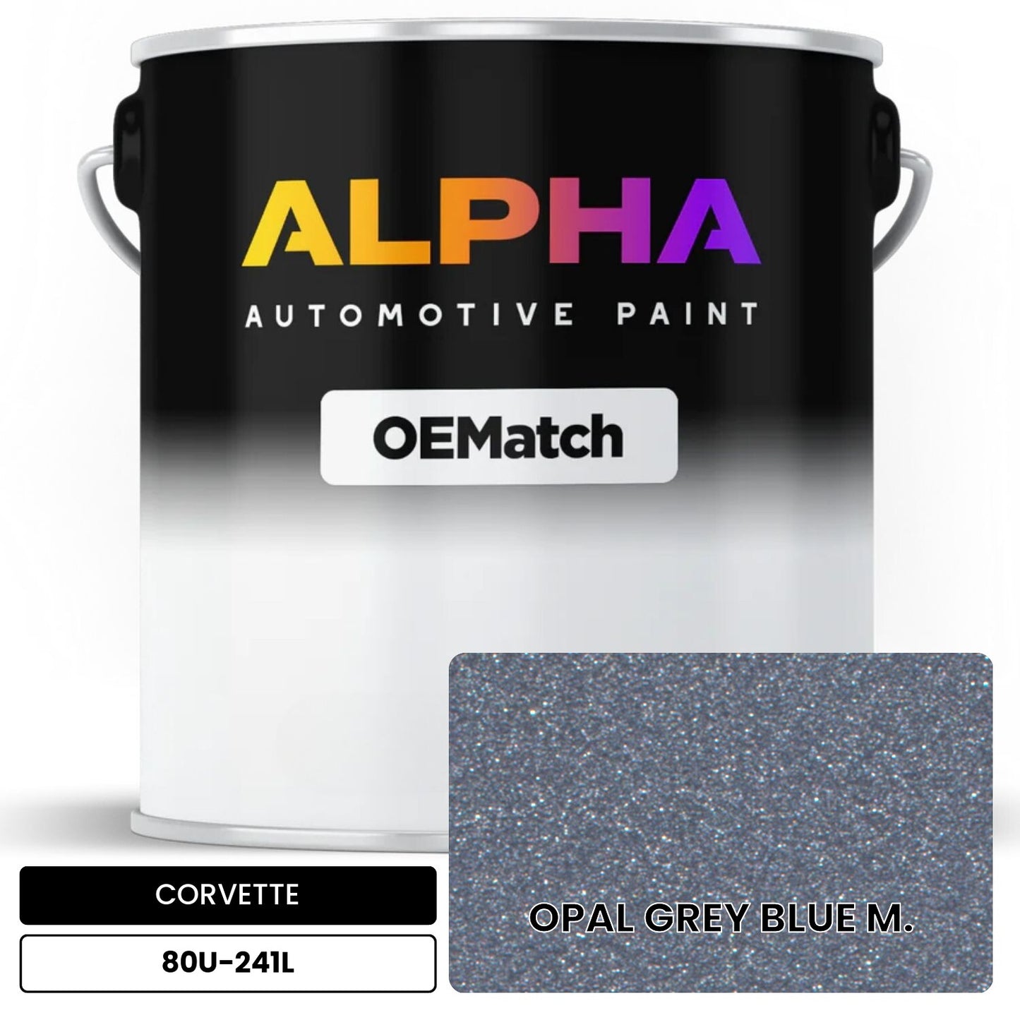 CORVETTE OPAL GREY BLUE M. 80U-241L OEMatch Basecoat