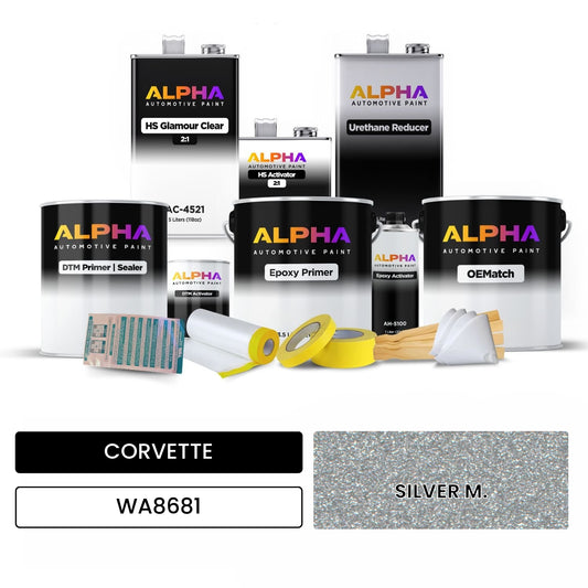 CORVETTE SILVER M. WA8681 OEMatch Vehicle Paint Kit