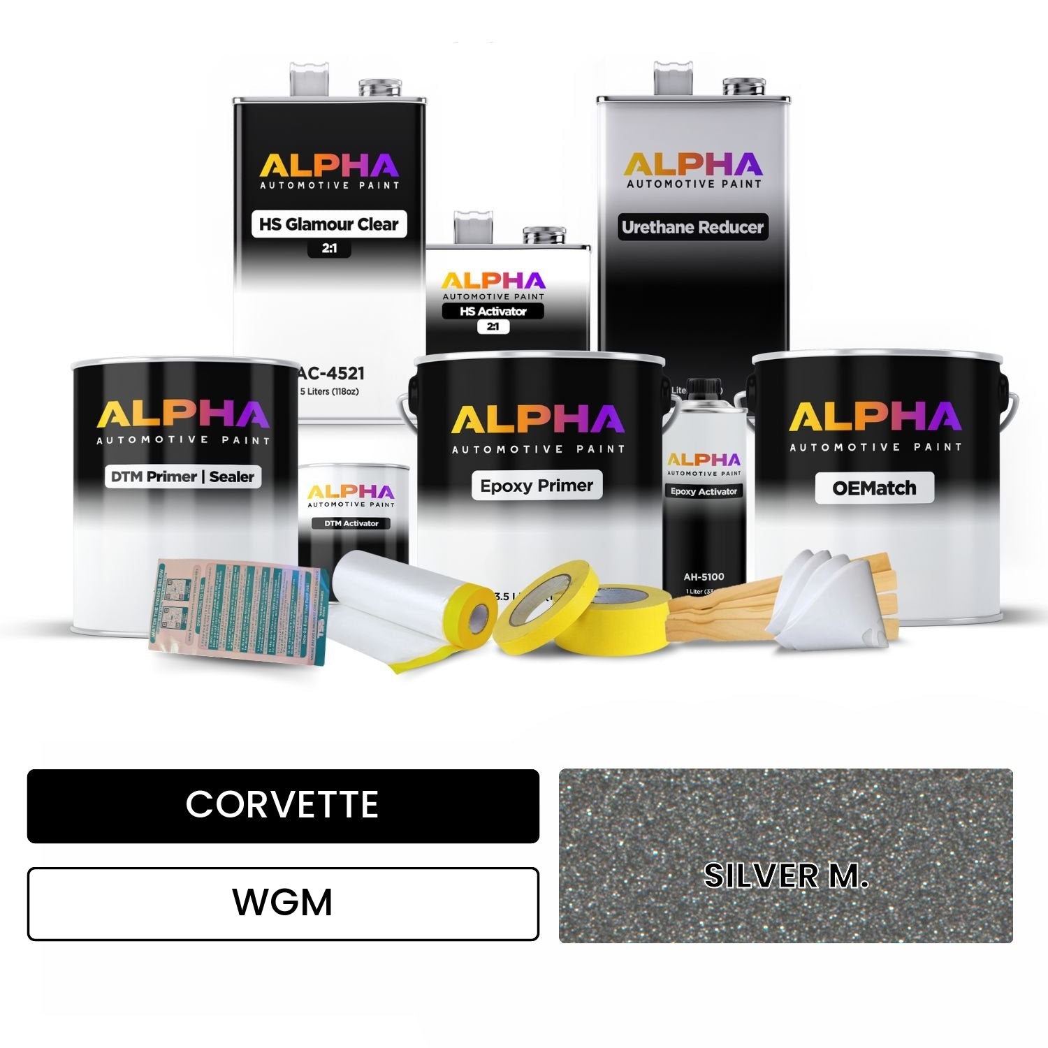 CORVETTE SILVER M. WGM OEMatch Vehicle Paint Kit