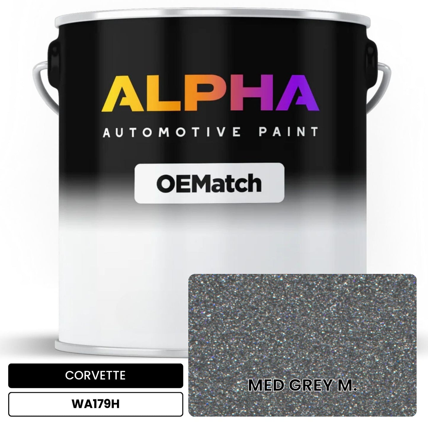 CORVETTE MED GREY M. WA179H OEMatch Basecoat