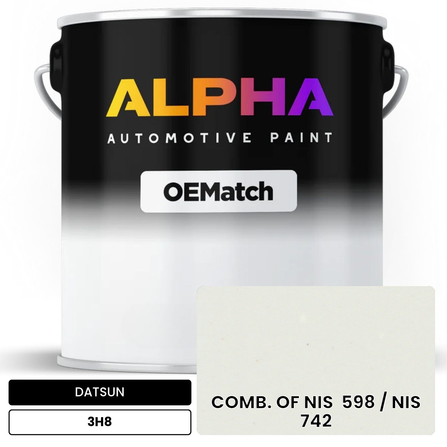 DATSUN COMB. OF NIS  598 / NIS  742 3H8 OEMatch Basecoat