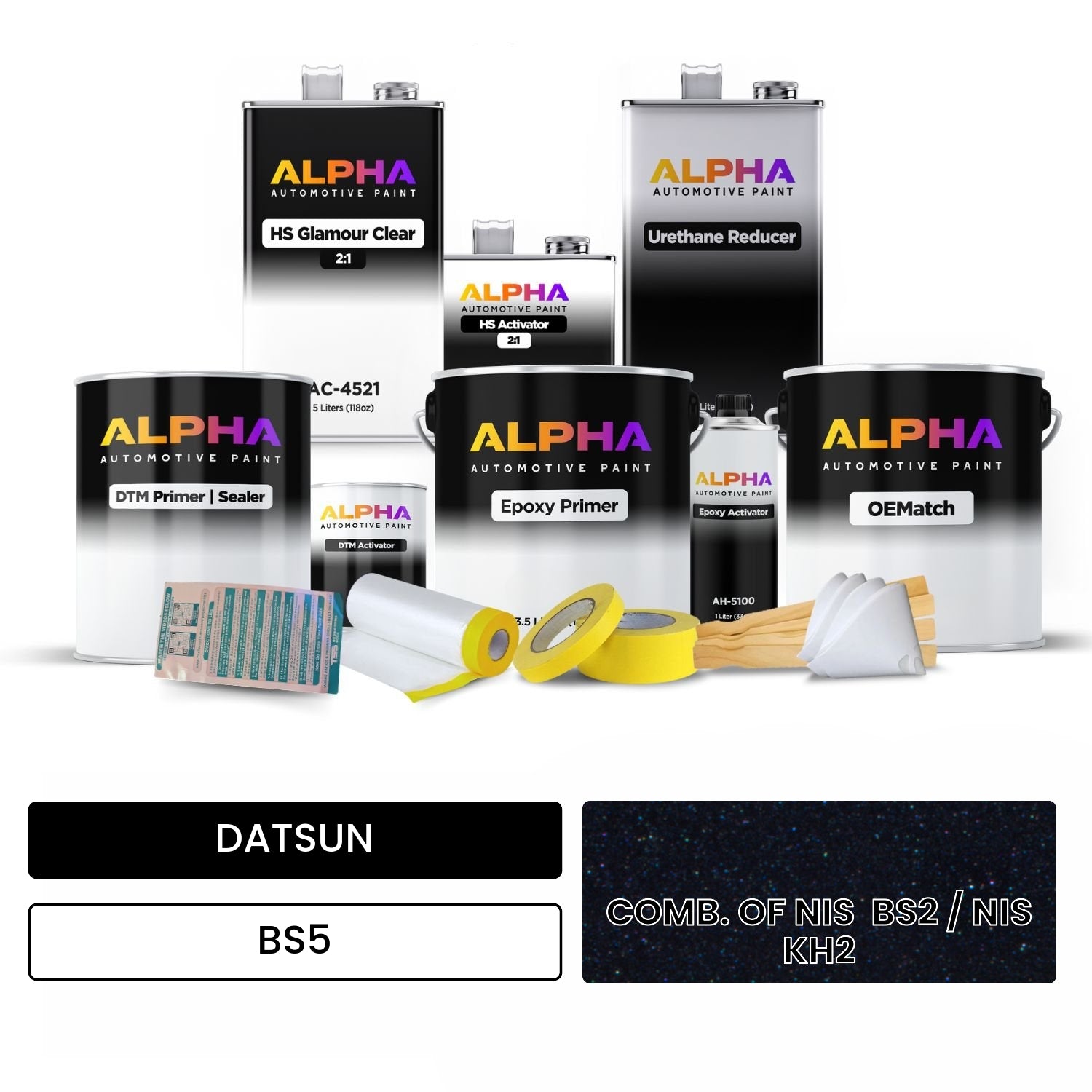 DATSUN COMB. OF NIS  BS2 / NIS  KH2 BS5 OEMatch Vehicle Paint Kit