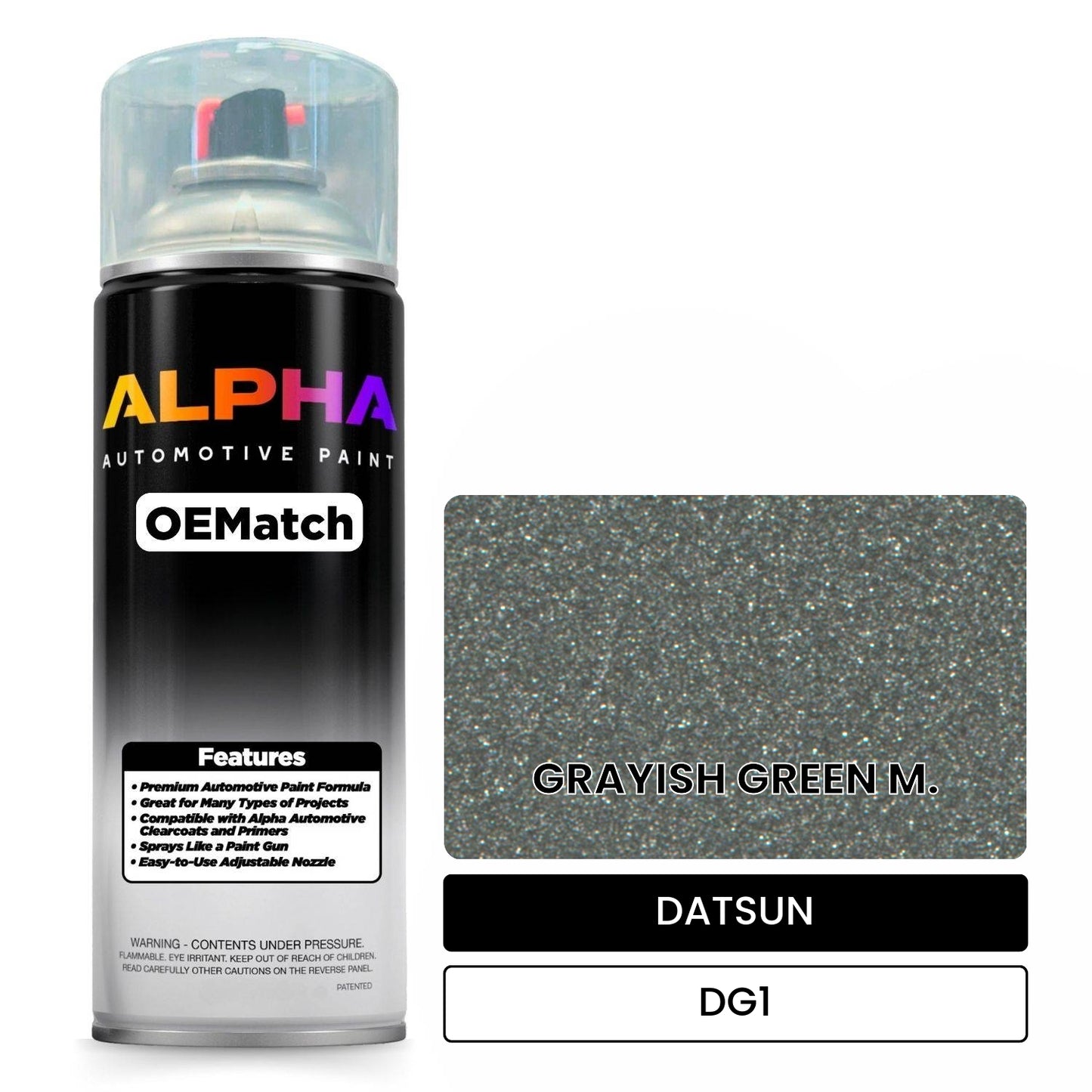 DATSUN GRAYISH GREEN M. DG1 OEMatch Spraycan