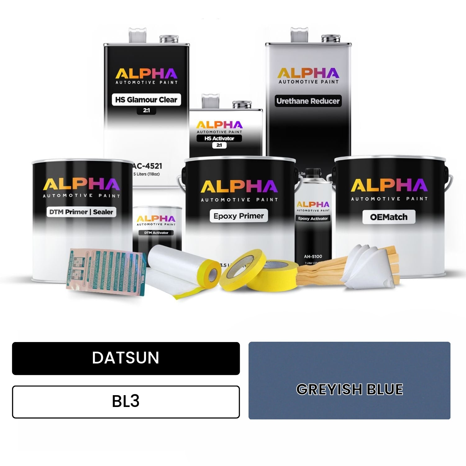 DATSUN GREYISH BLUE BL3 OEMatch Vehicle Paint Kit