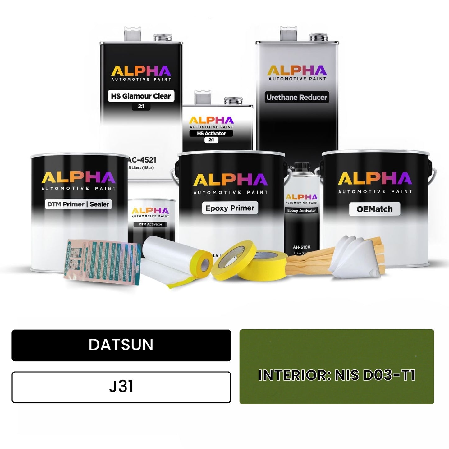 DATSUN INTERIOR: NIS D03-T1 J31 OEMatch Vehicle Paint Kit