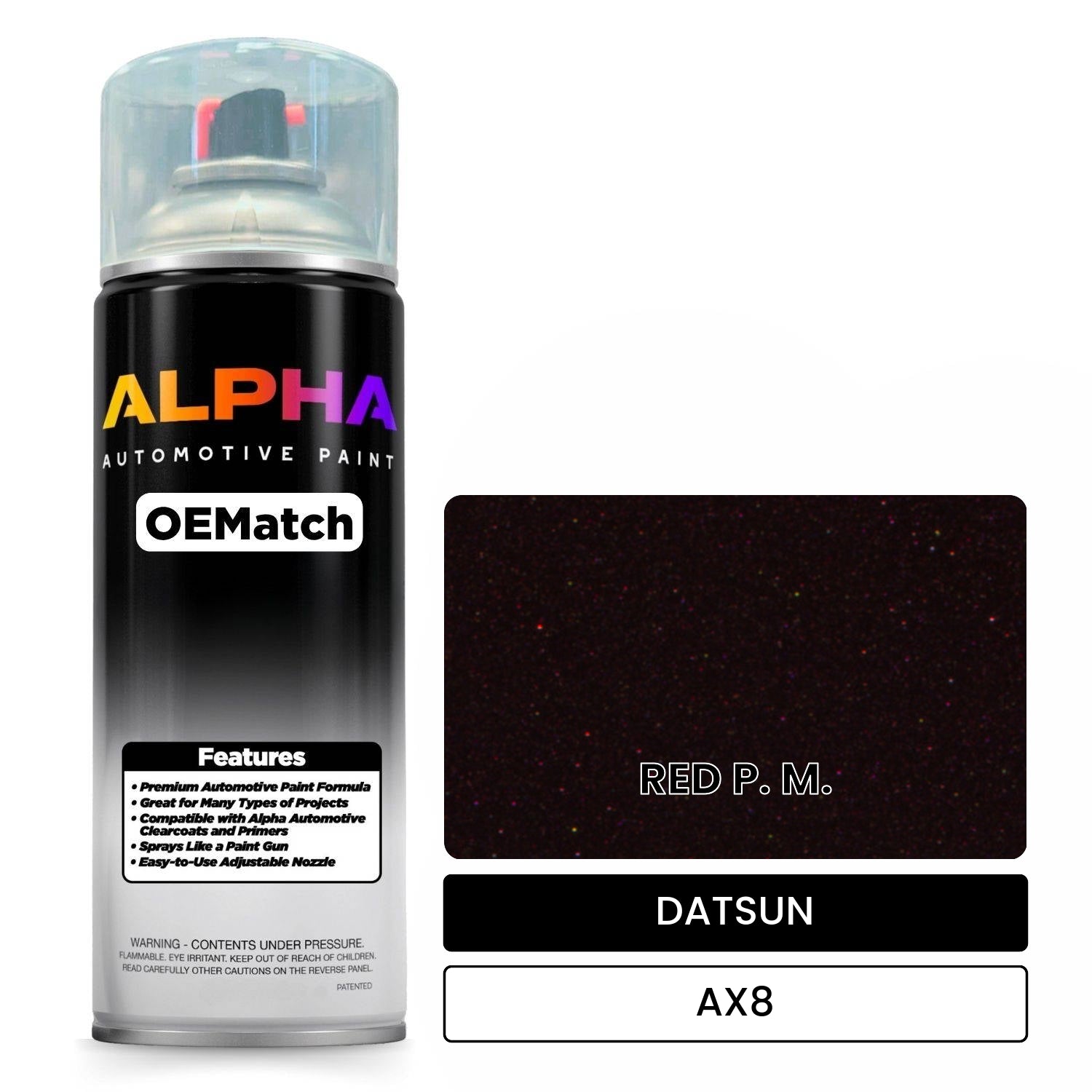 DATSUN RED P. M. AX8 OEMatch Spraycan