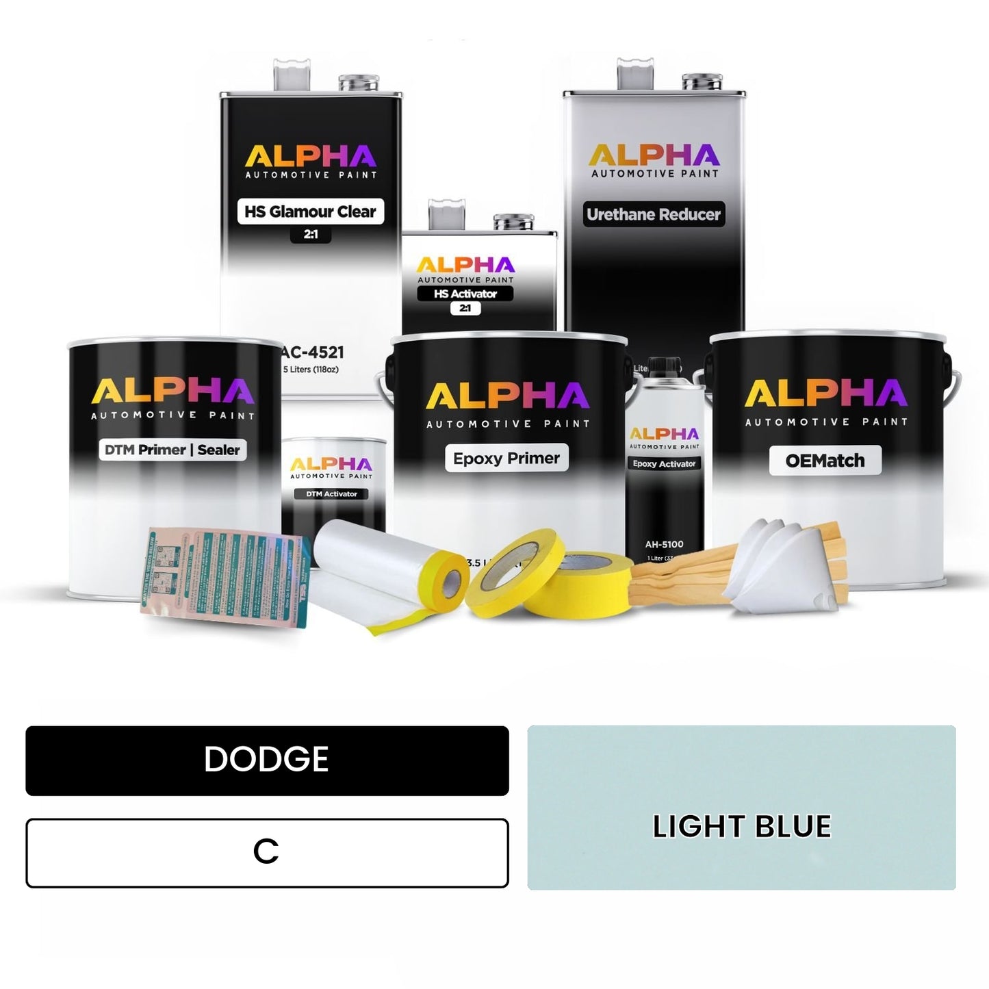DODGE LIGHT BLUE C OEMatch Vehicle Paint Kit