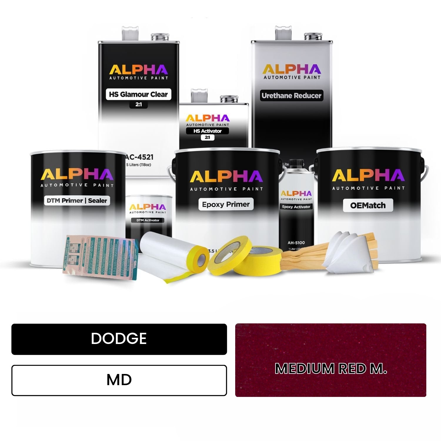 DODGE MEDIUM RED M. MD OEMatch Vehicle Paint Kit
