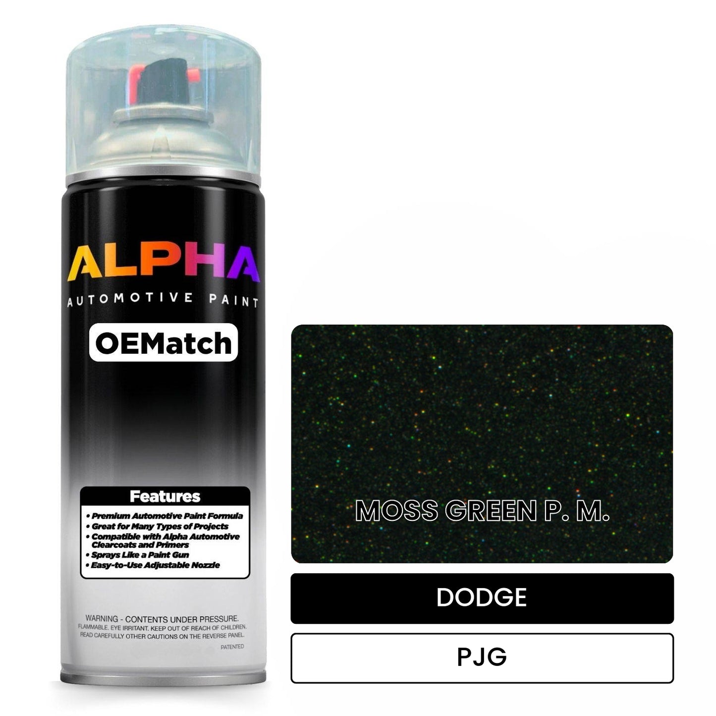 DODGE MOSS GREEN P. M. PJG OEMatch Spraycan