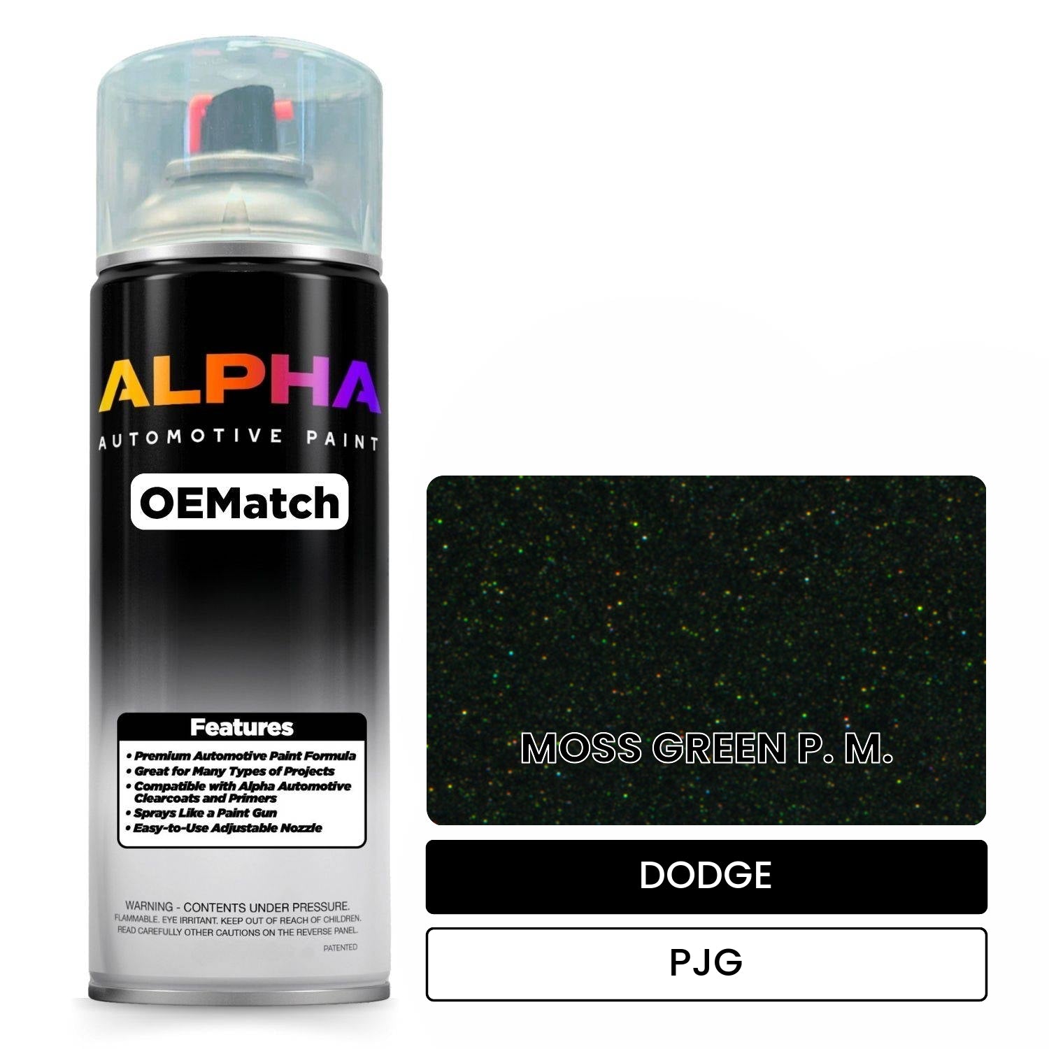 DODGE MOSS GREEN P. M. PJG OEMatch Spraycan