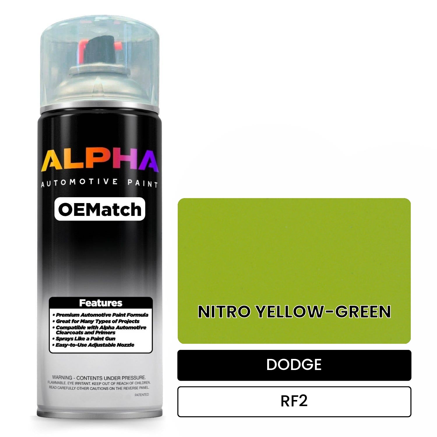 DODGE NITRO YELLOW-GREEN RF2 OEMatch Spraycan