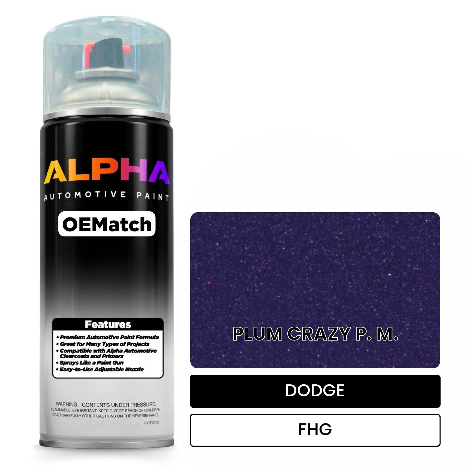 DODGE PLUM CRAZY P. M. FHG OEMatch Spraycan
