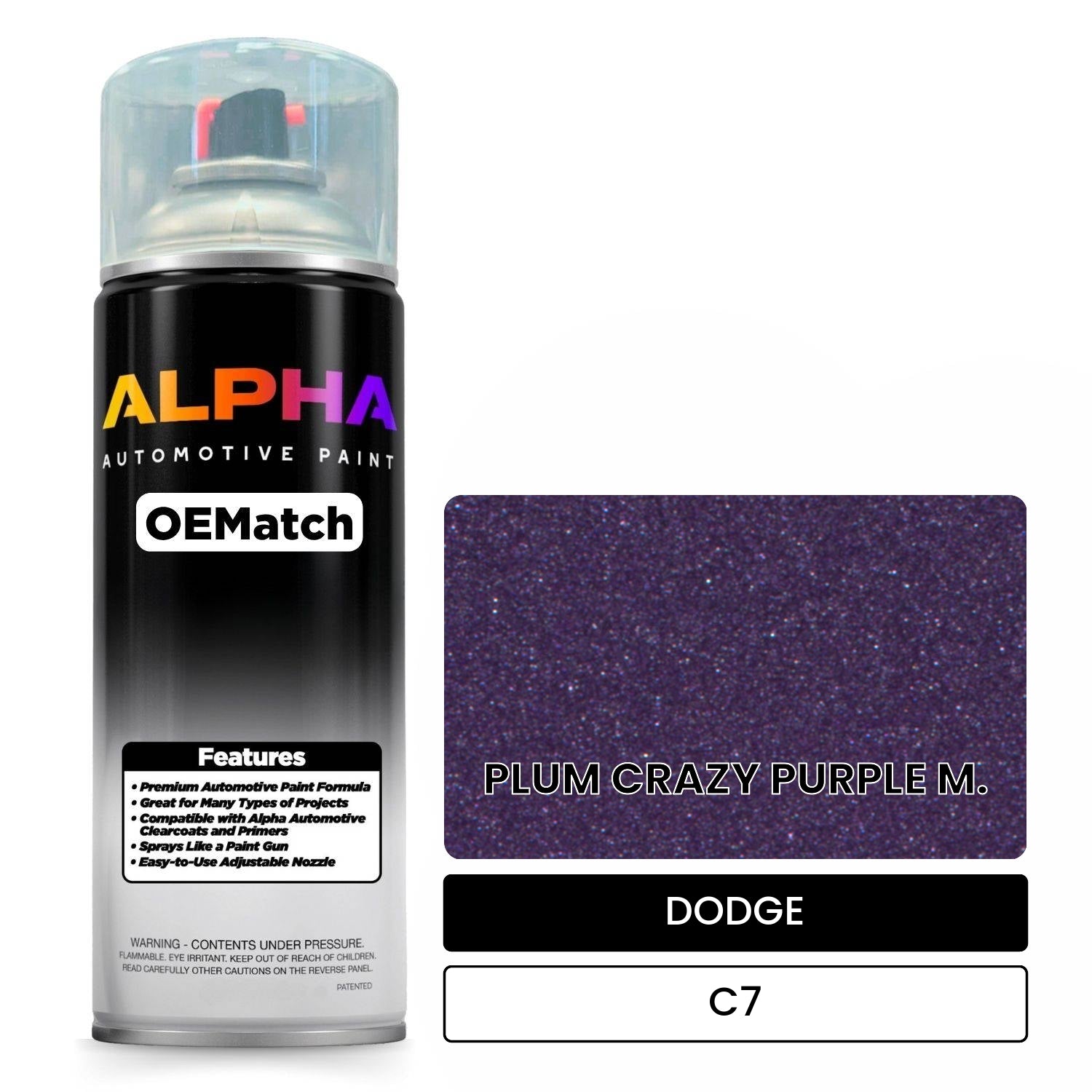 DODGE PLUM CRAZY PURPLE M. C7 OEMatch Spraycan