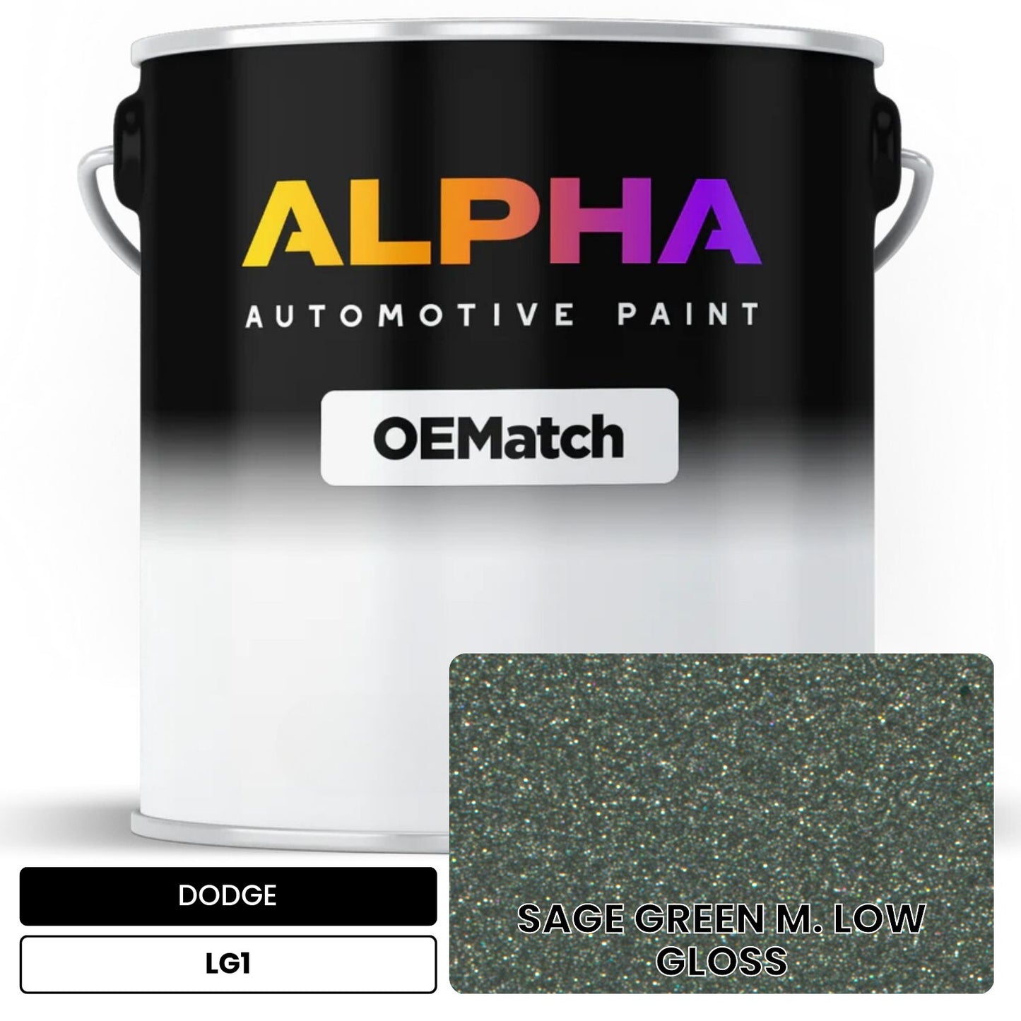 DODGE SAGE GREEN M. LOW GLOSS LG1 OEMatch Basecoat