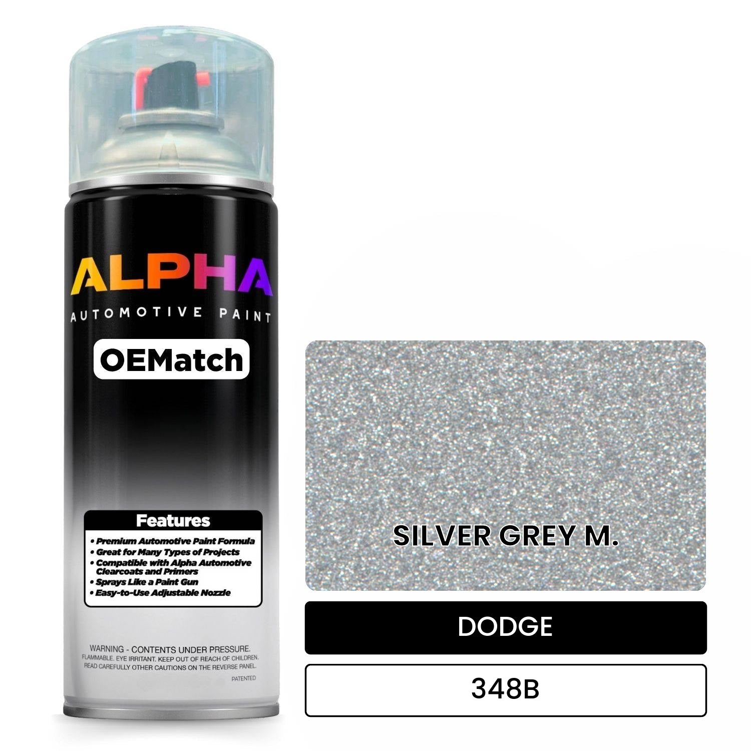 DODGE SILVER GREY M. 348B OEMatch Spraycan