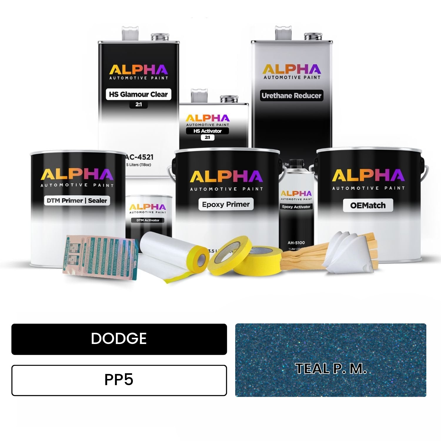 DODGE TEAL P. M. PP5 OEMatch Vehicle Paint Kit