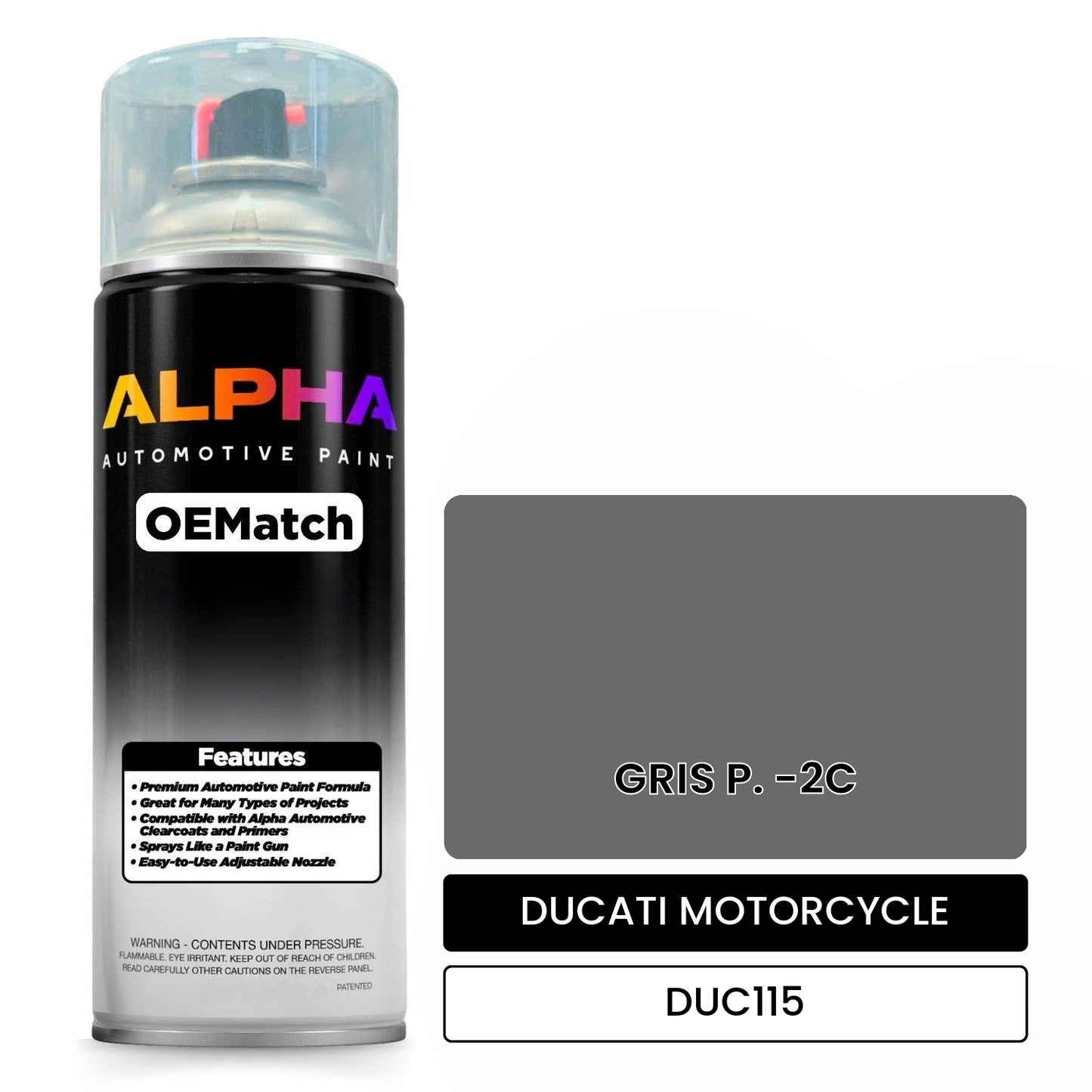DUCATI MOTORCYCLE GRIS P. -2C DUC115 OEMatch Spraycan