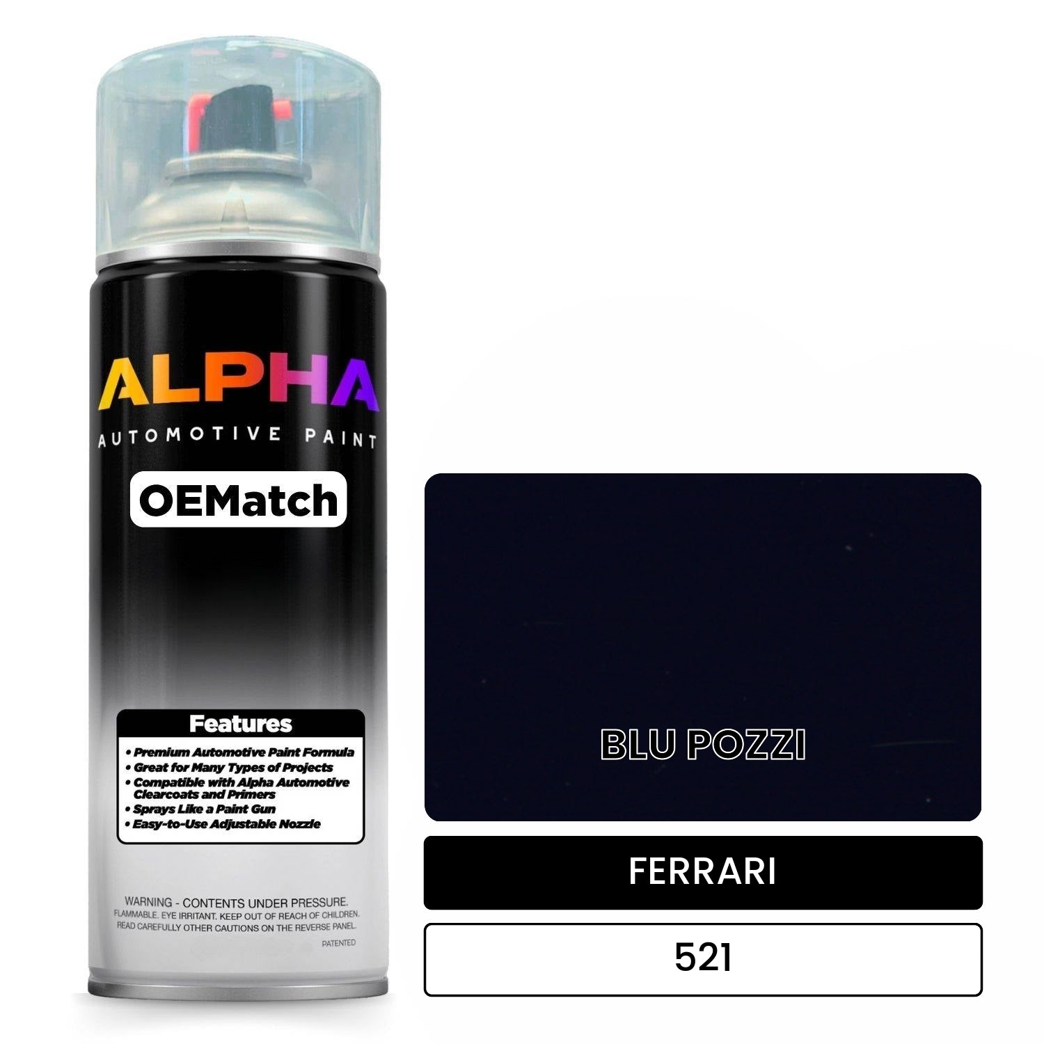 FERRARI BLU POZZI 521 OEMatch Spraycan