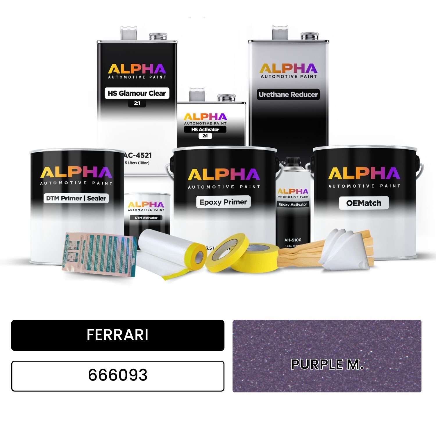 FERRARI PURPLE M.  666093 OEMatch Vehicle Paint Kit