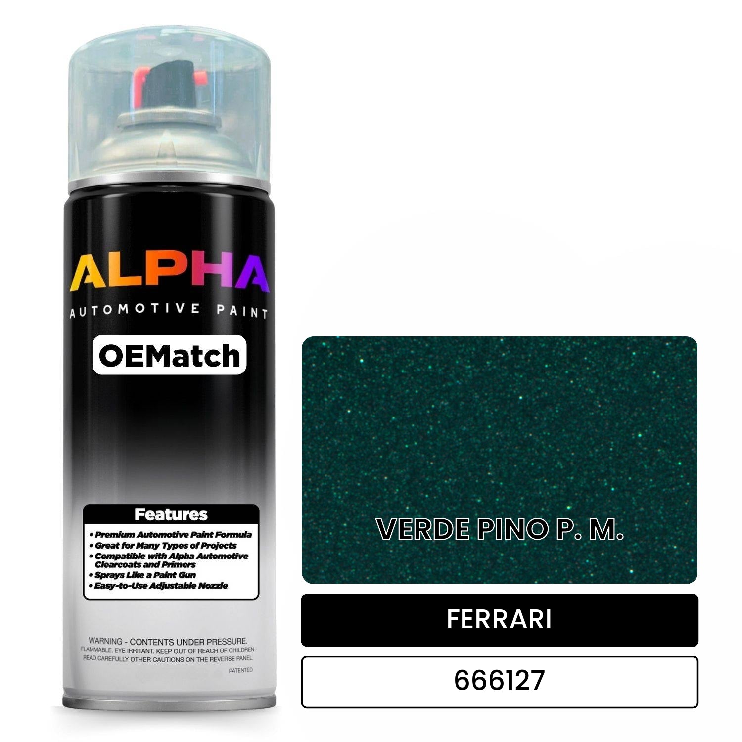 FERRARI VERDE PINO P. M. 666127 OEMatch Spraycan