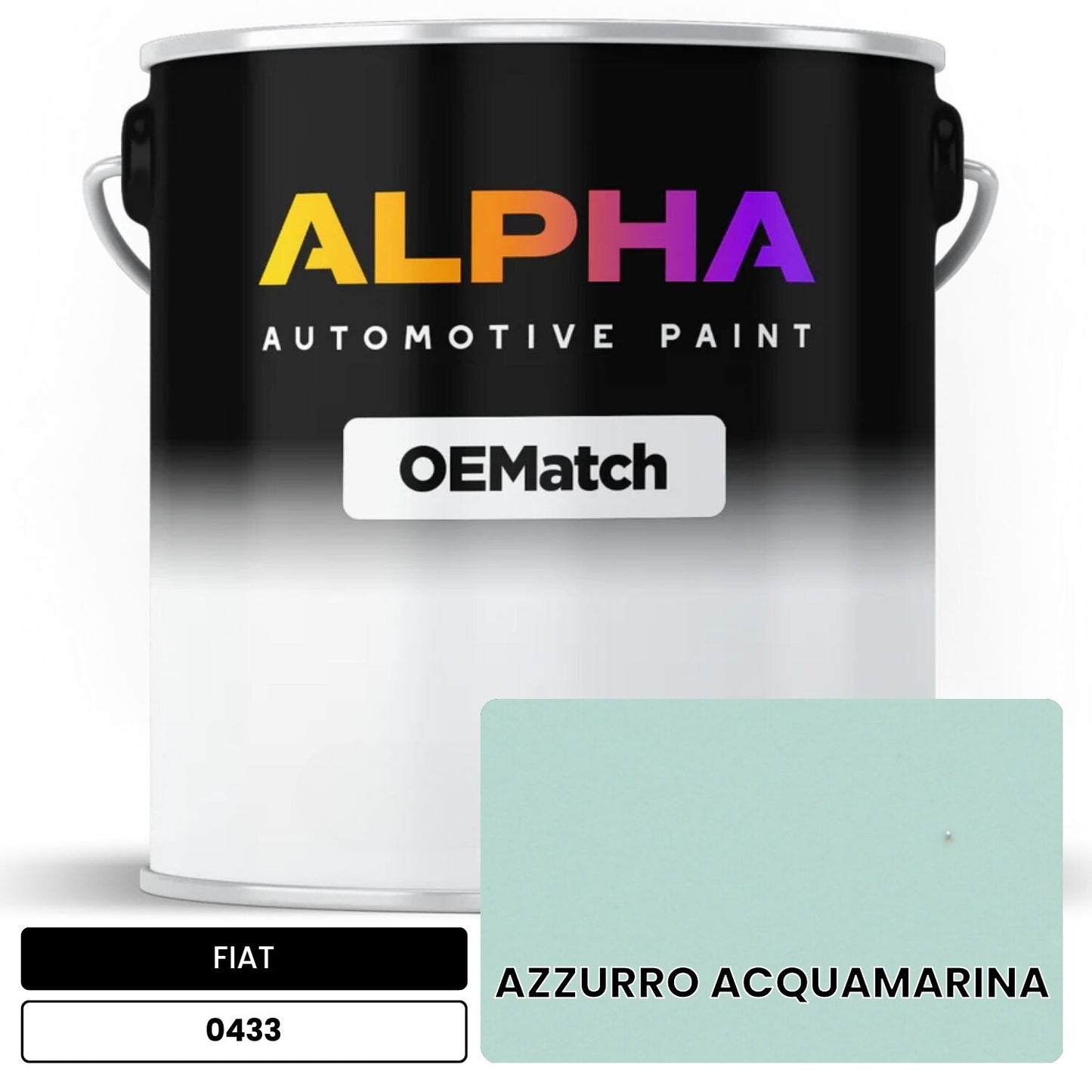 FIAT AZZURRO ACQUAMARINA 0433 OEMatch Basecoat