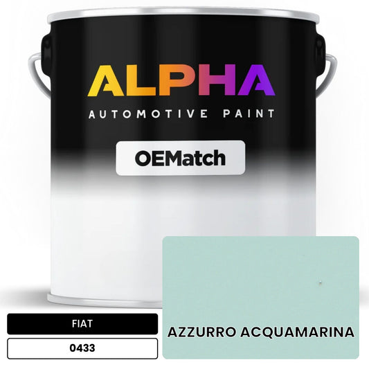 FIAT AZZURRO ACQUAMARINA 0433 OEMatch Basecoat