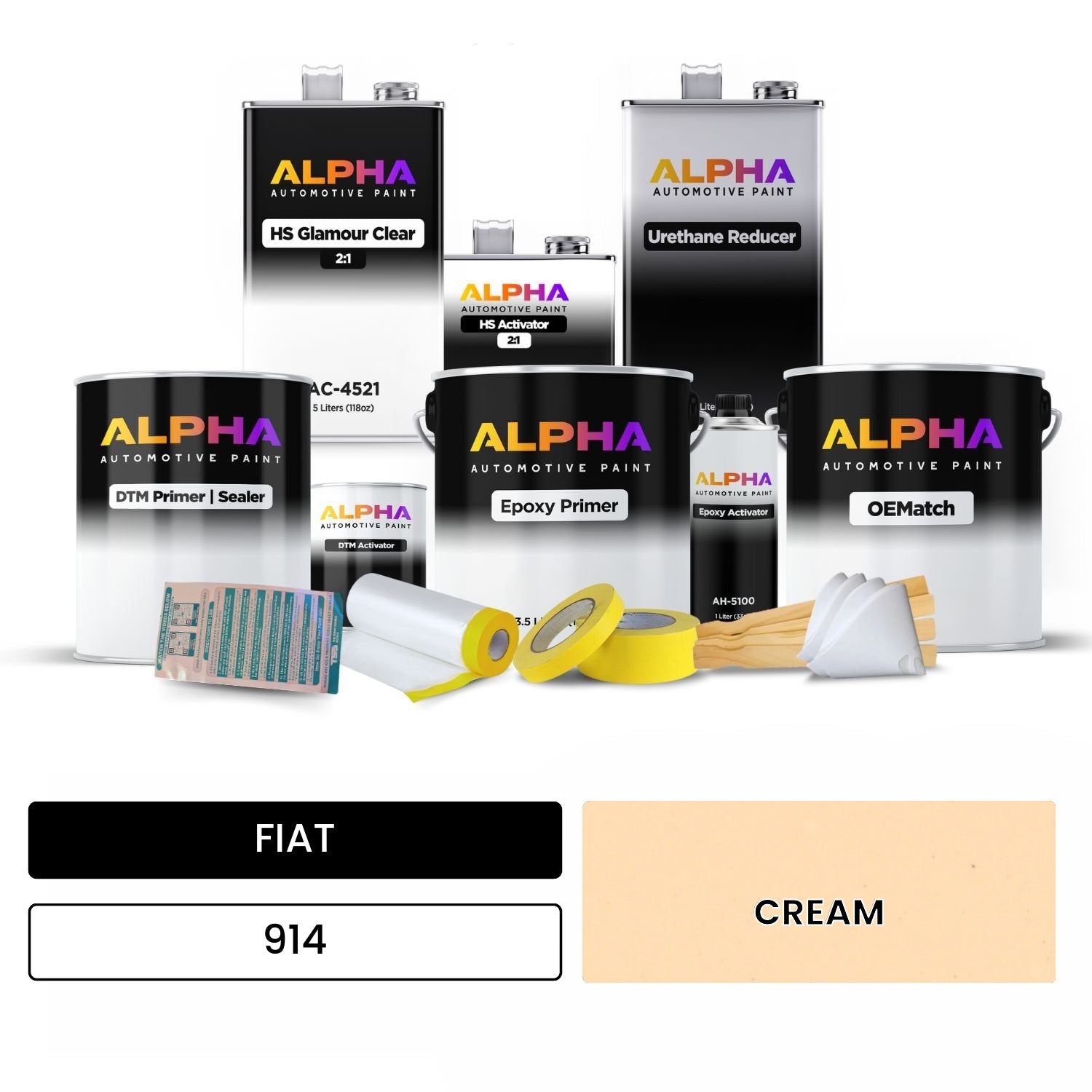 FIAT CREAM 914 OEMatch Vehicle Paint Kit