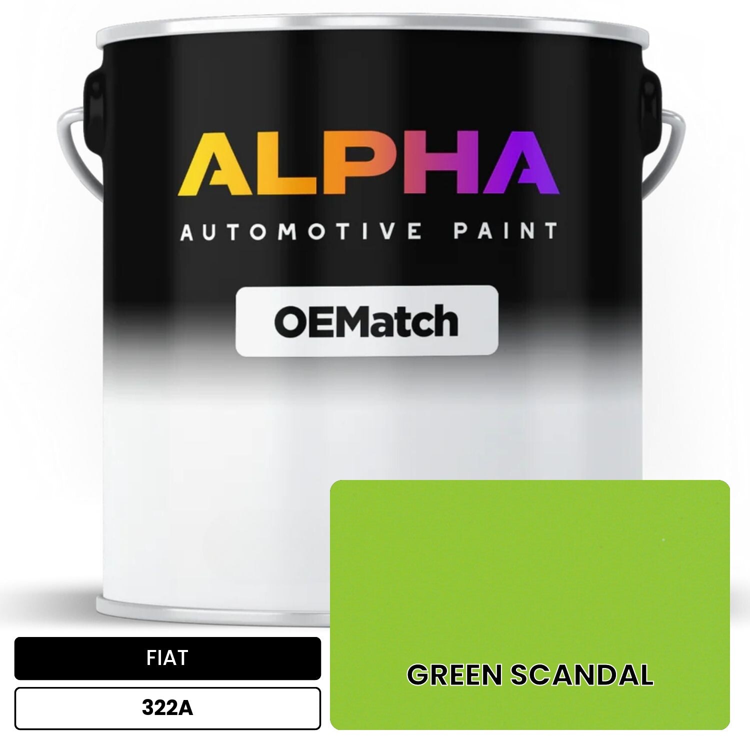 FIAT GREEN SCANDAL 322A OEMatch Basecoat