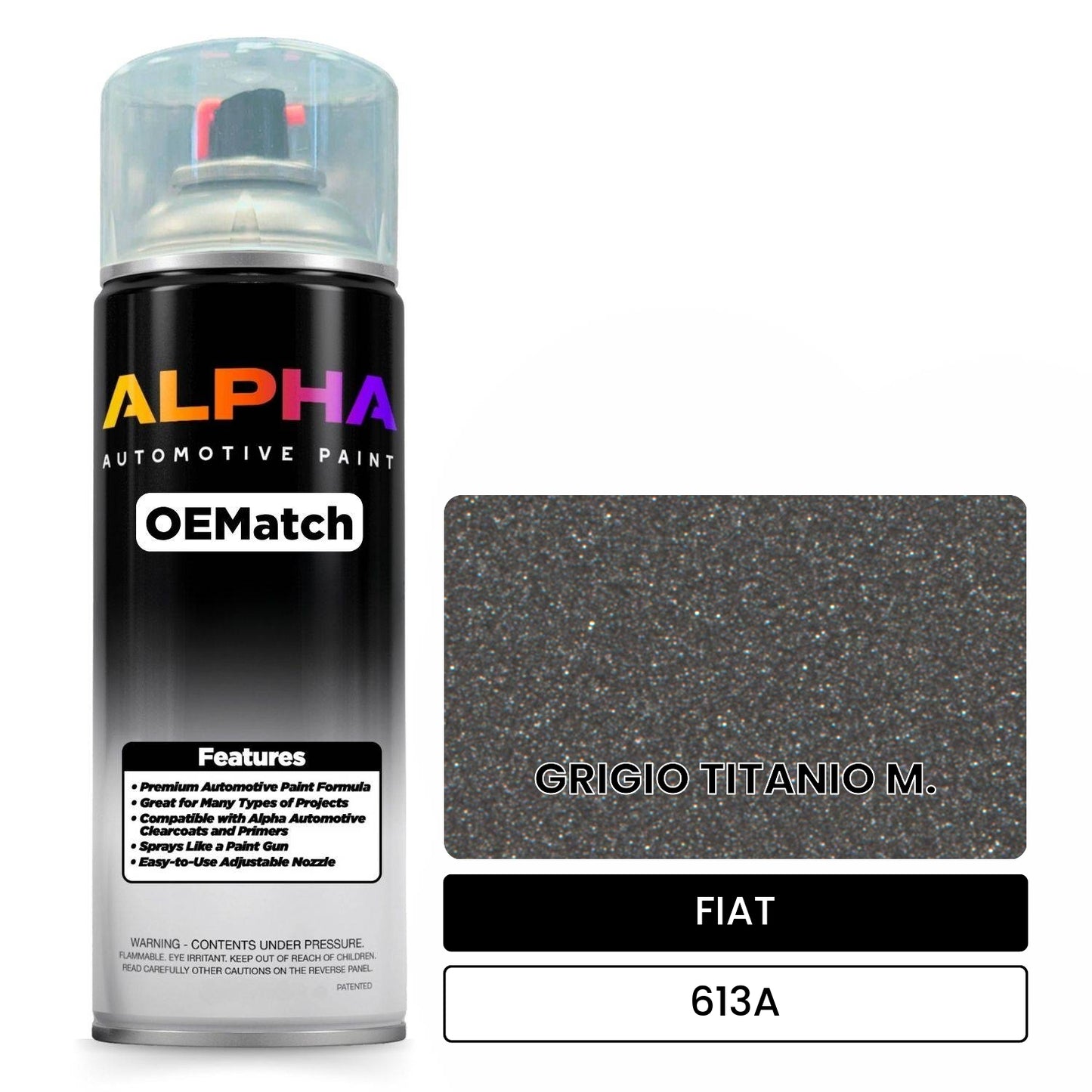 FIAT GRIGIO TITANIO M. 613A OEMatch Spraycan