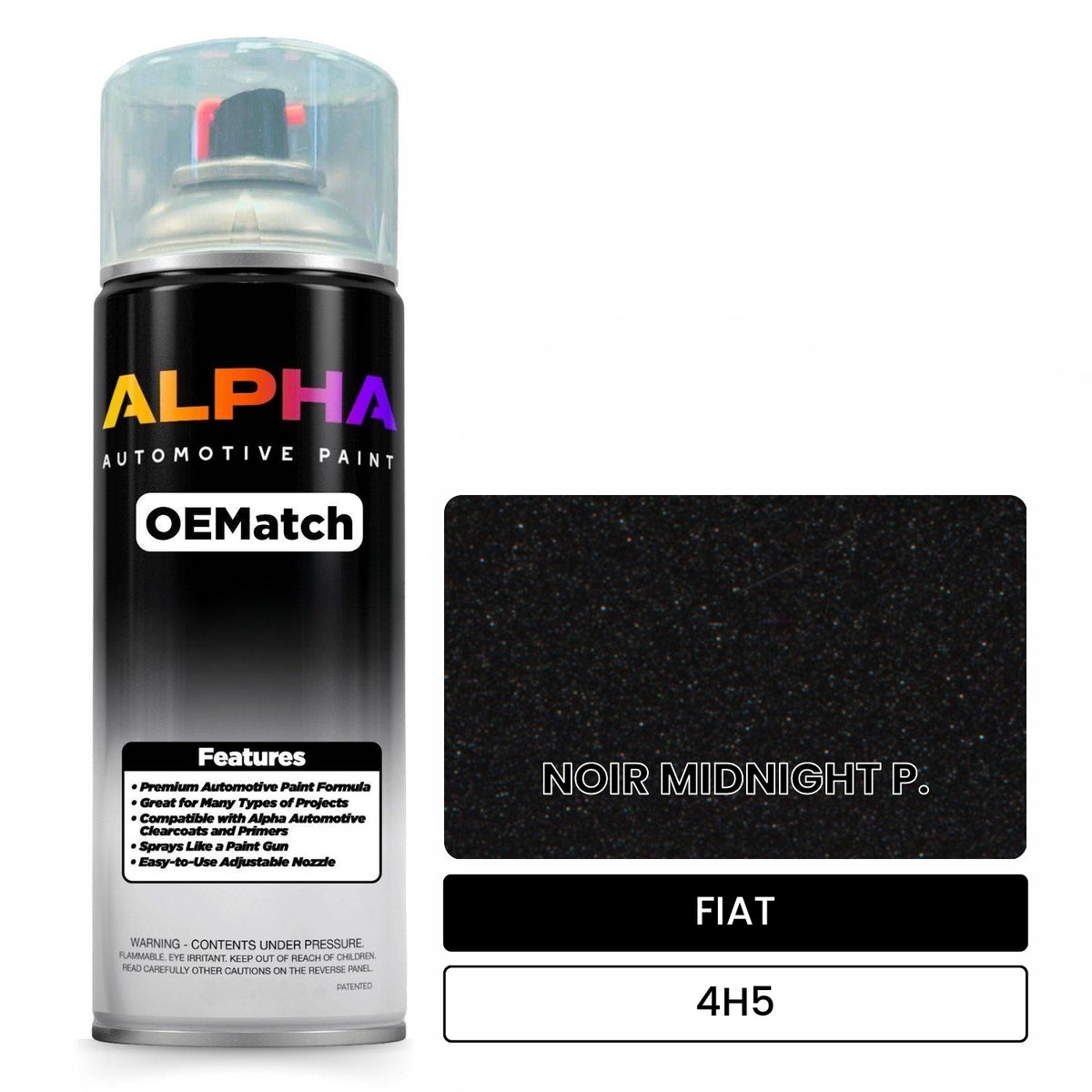 FIAT NOIR MIDNIGHT P. 4H5 OEMatch Spraycan