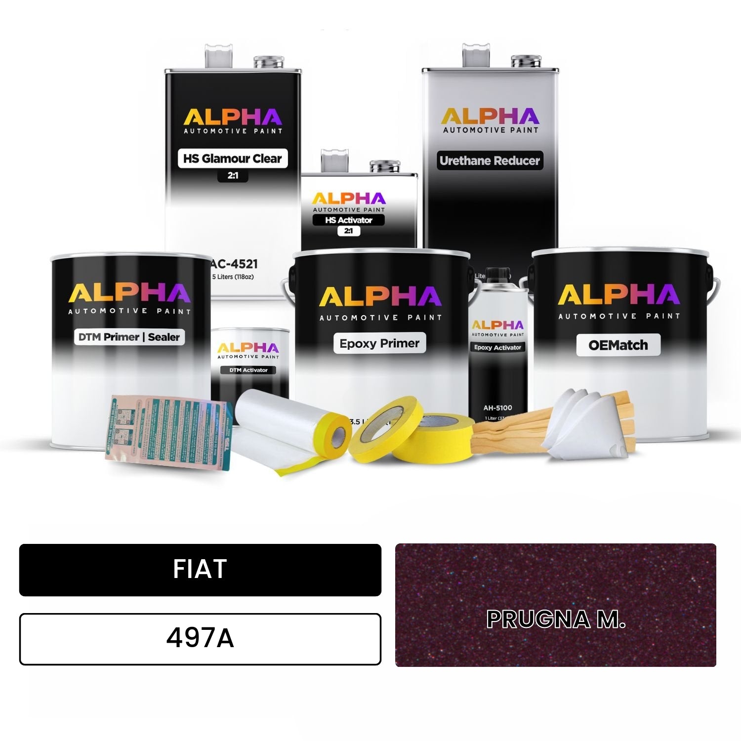 FIAT PRUGNA M. 497A OEMatch Vehicle Paint Kit