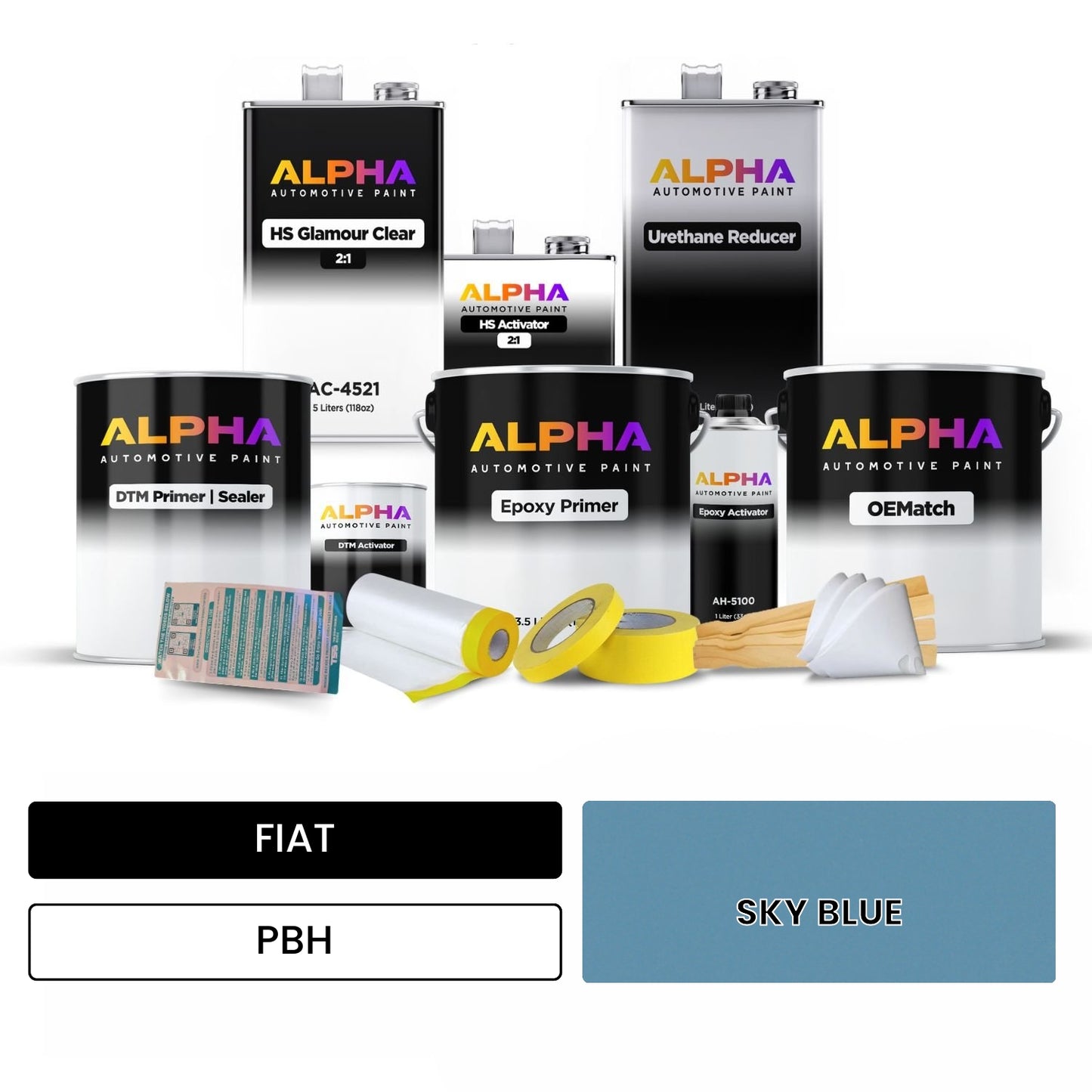FIAT SKY BLUE PBH OEMatch Vehicle Paint Kit