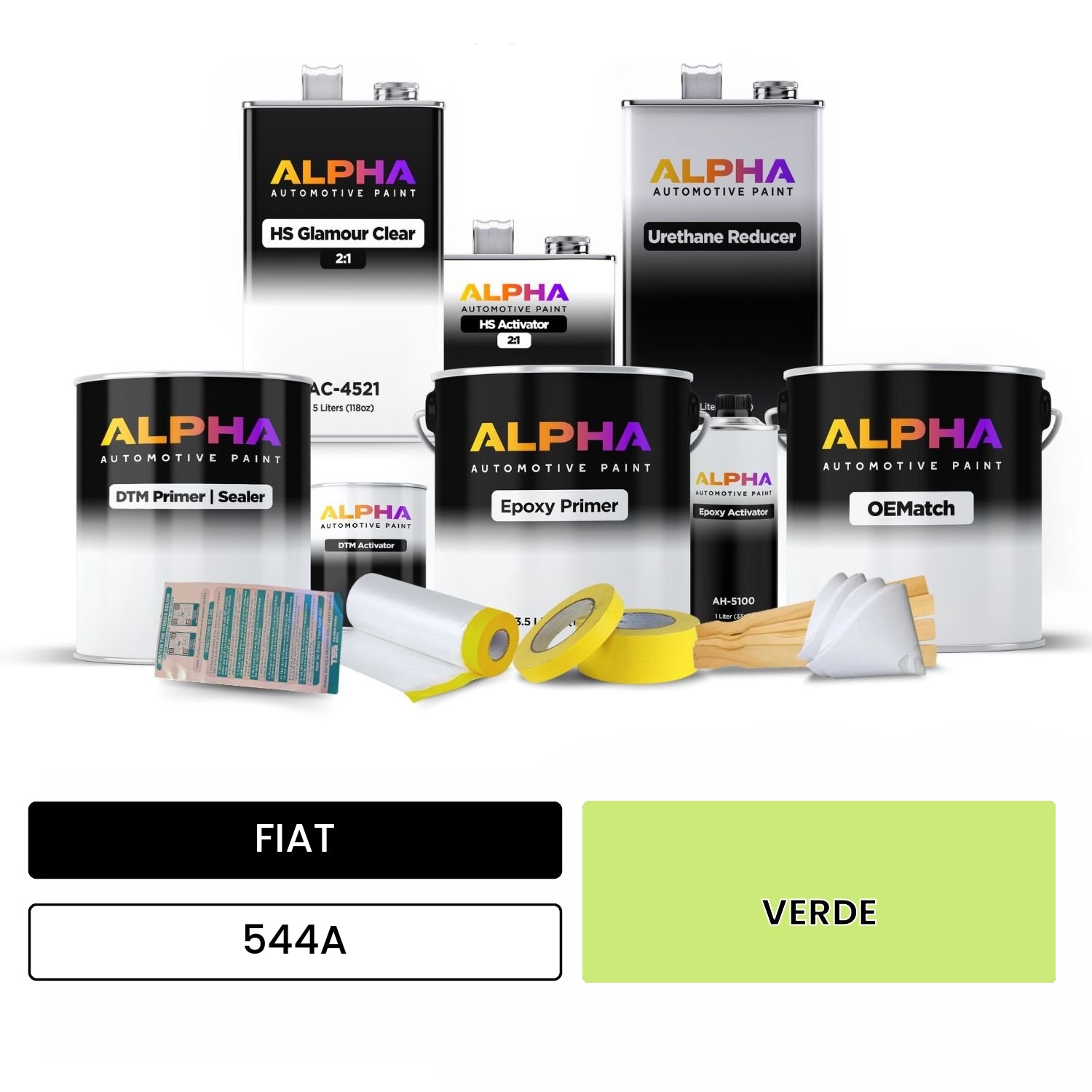 FIAT VERDE 544A OEMatch Vehicle Paint Kit