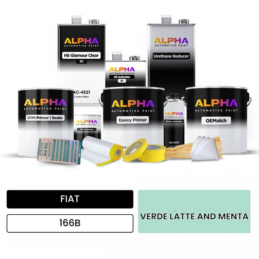 FIAT VERDE LATTE AND MENTA 166B OEMatch Vehicle Paint Kit